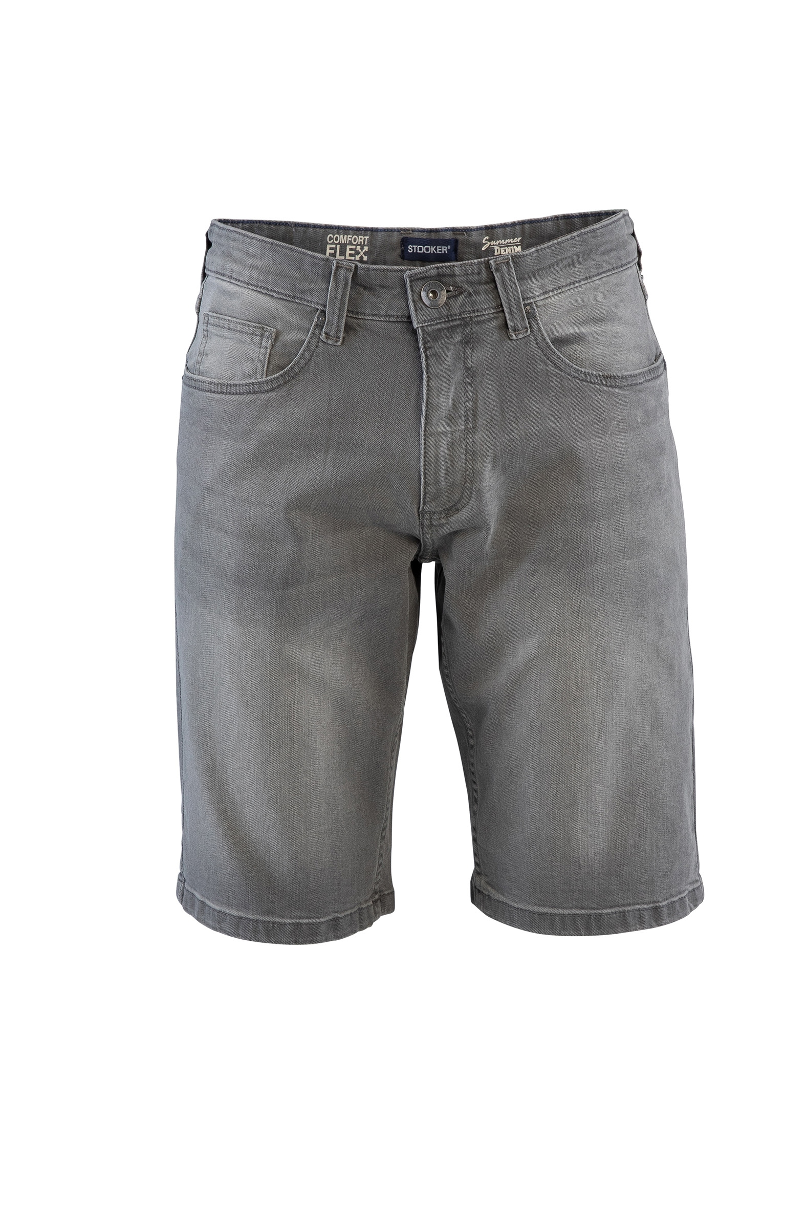 Stooker Men Bermudas »5-Pkt Style Summer Denim Bermudas«, Sommer Straight Fit Casual Stretchdenim für Herren