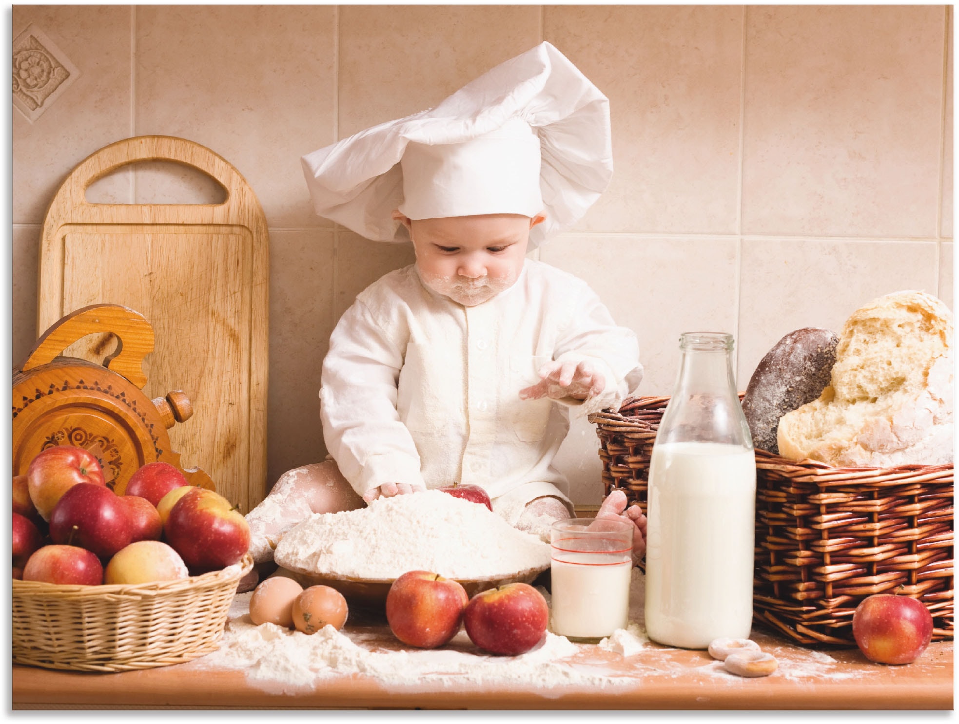 Artland Paveikslas »Küche Junge Kind Backen« p...