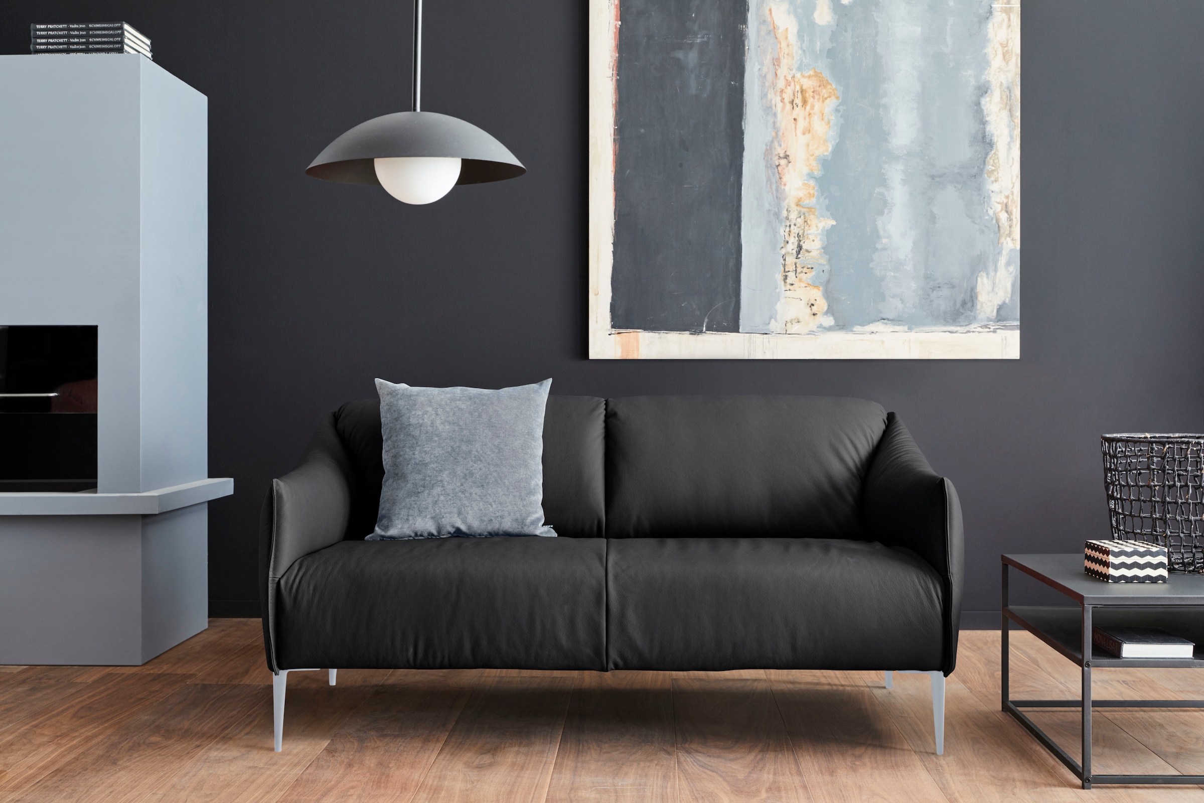 W.SCHILLIG 2,5-Sitzer "sally" mit Metallfüßen in Silber matt, Breite 174 cm