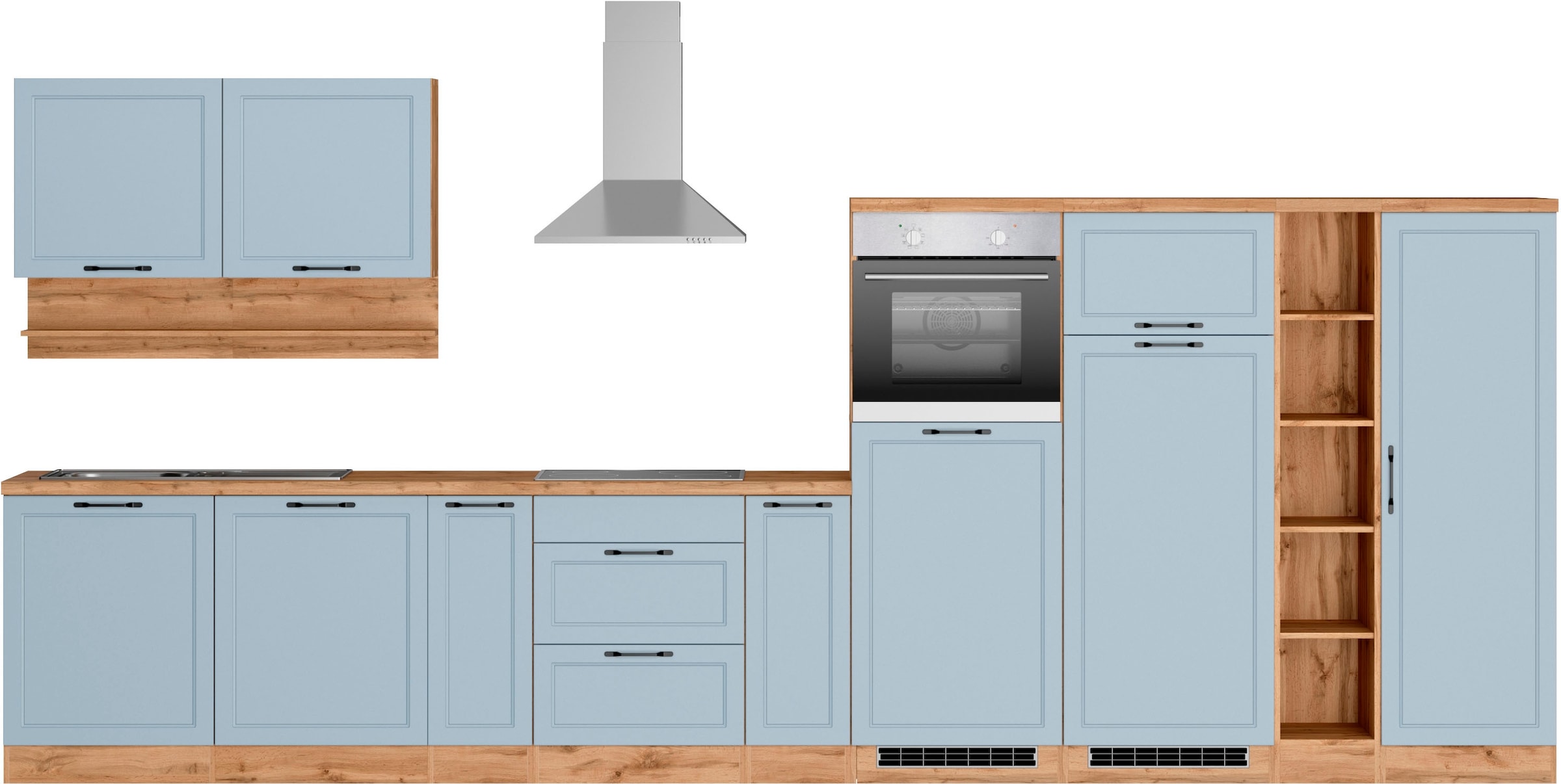 Kochstation Küche »KS-Lana«, 440 cm breit, wahlweise mit oder ohne E-Geräte
