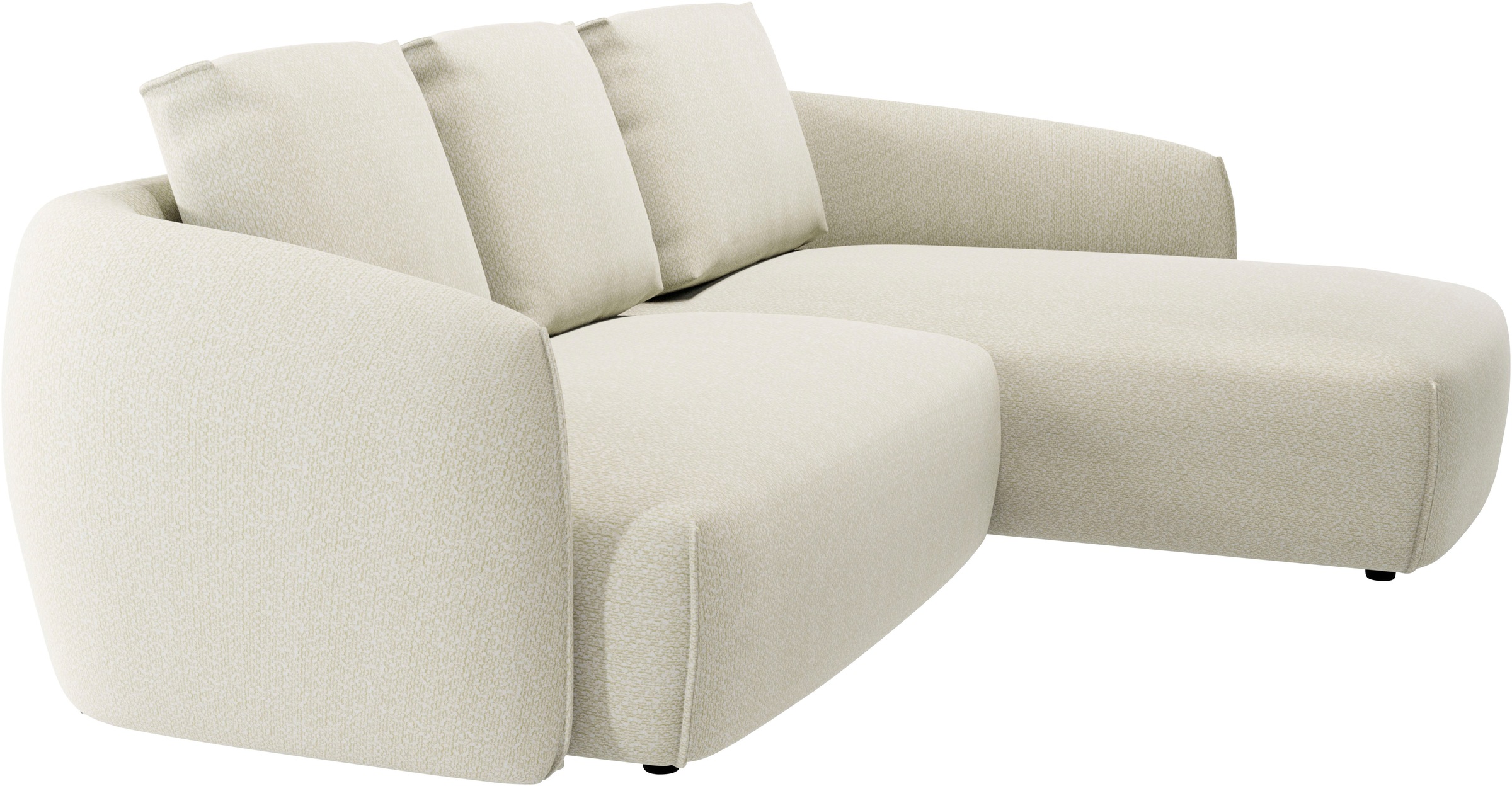 Ecksofa TRENDMANUFAKTUR "Shawn elegantes Designsofa, Breite 232cm, L-Form", weiß (warm weiß), B:232cm H:87cm T:167cm, 95% Polyester, 5% Polyacryl, Sofas, Ecksofa, bequem, organischer Form, mit hochwertigem Bezug 6
