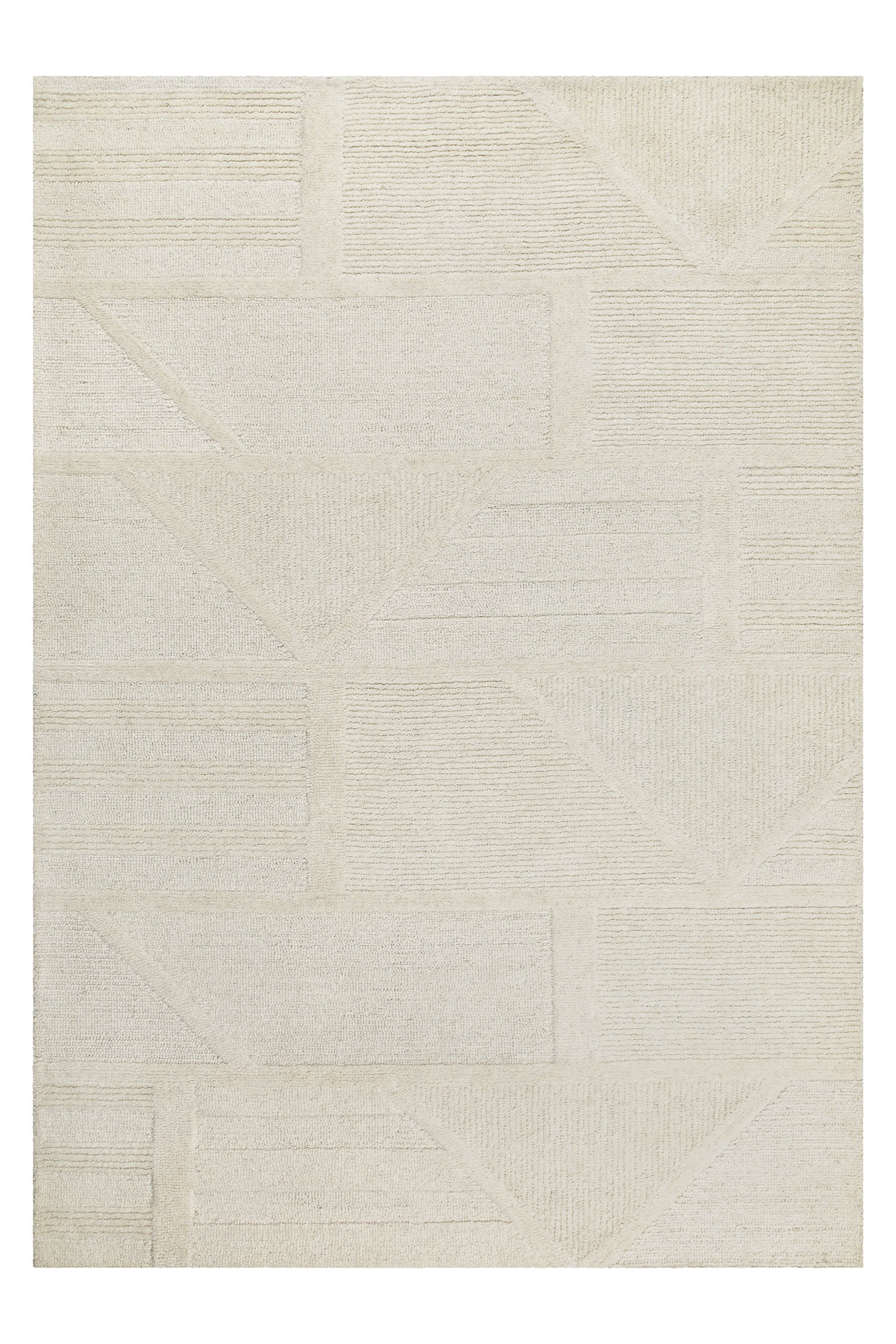 Wecon home Wollteppich »Hamptons FIVETEEN«, rechteckig, 15 mm Höhe, Läufer, Schurwolle, Kurzflor, Wohn- & Schlafzimmer, Hoch-Tief-Effekt