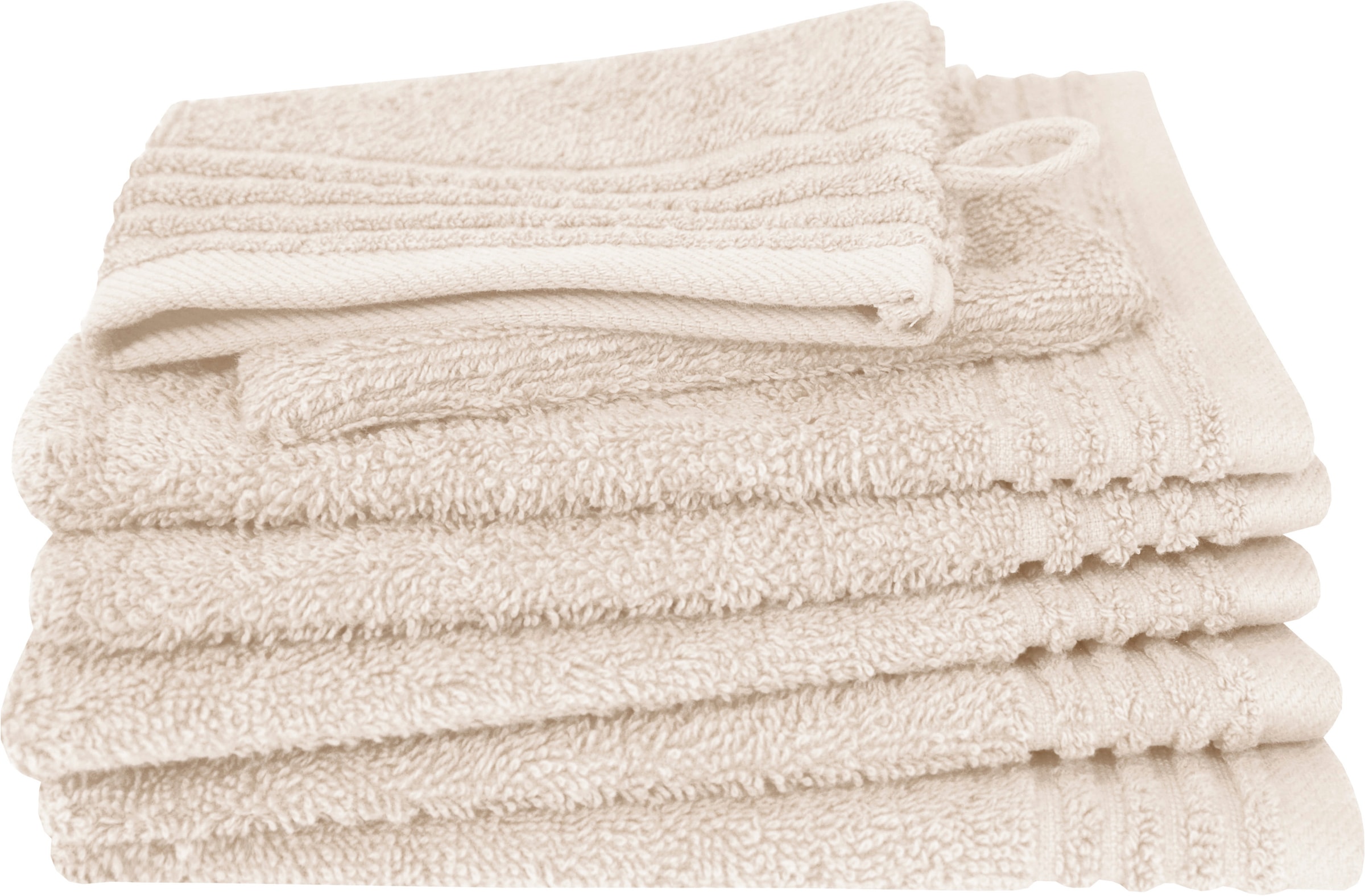 Dyckhoff Waschhandschuh "Waschhandschuh-Set BRILLANT 6-tlg., Baumwolle, 550 g/m²" Baumwolle