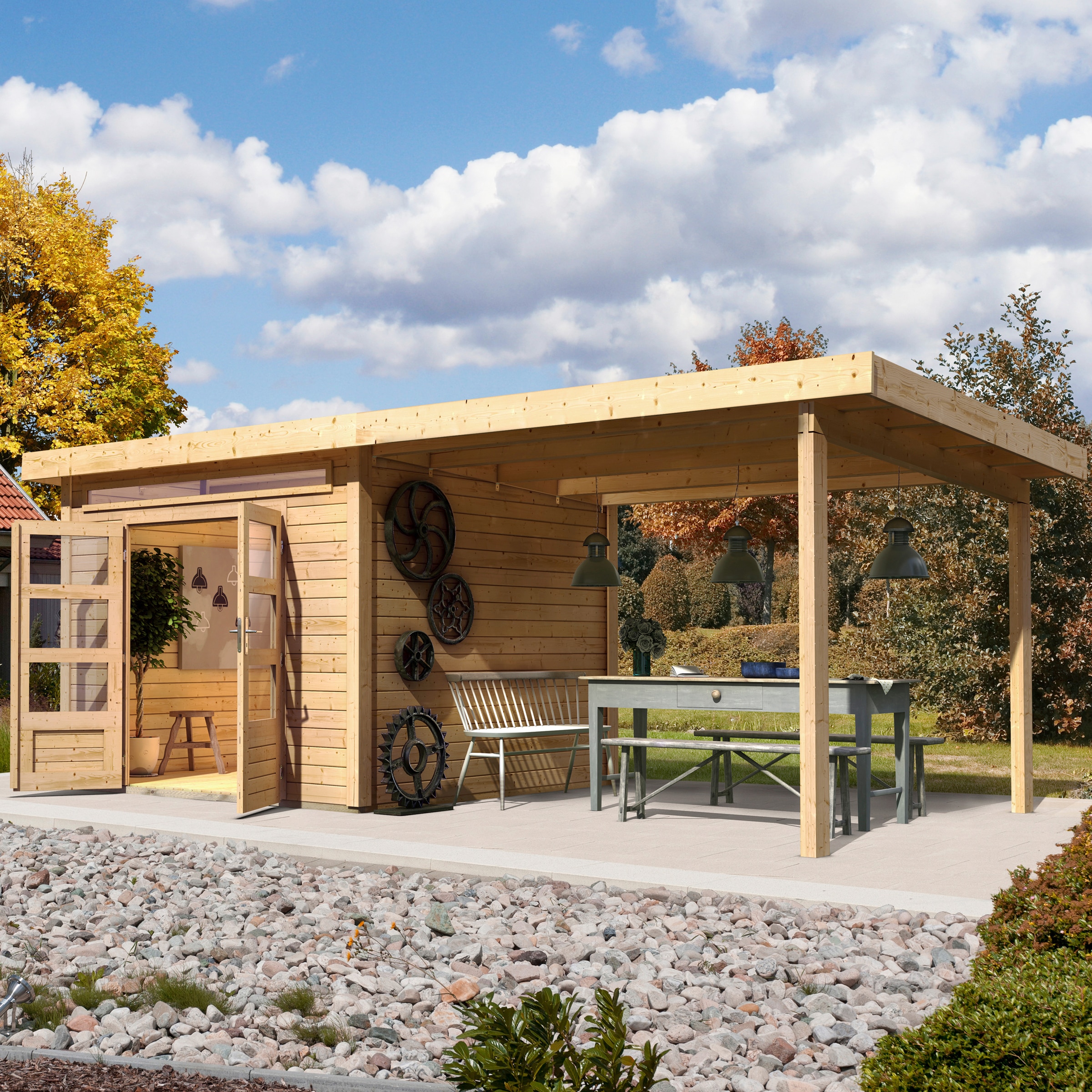 Karibu Gartenhaus "Ammersee 4" günstig online kaufen