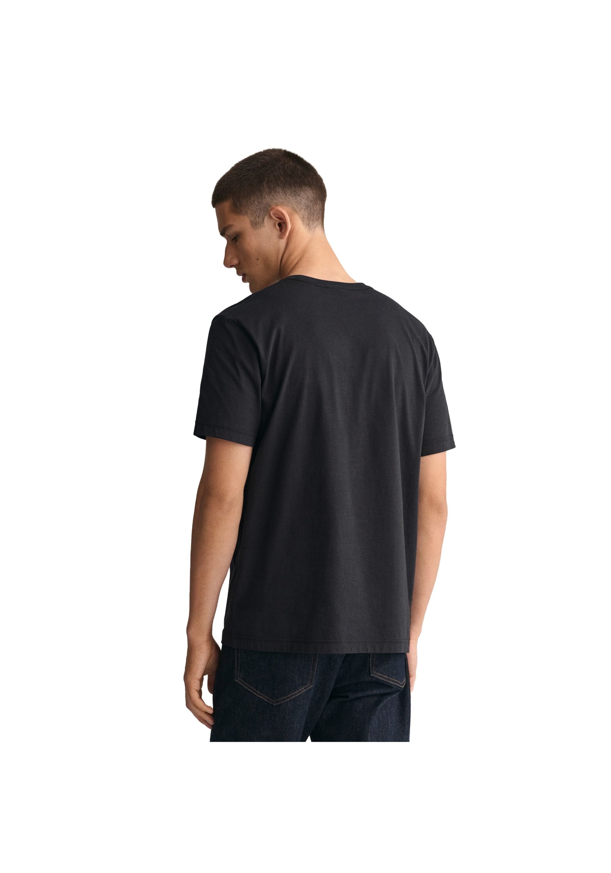 GANT Regular Fit Shield T-Shirt Herr, Black, M 3