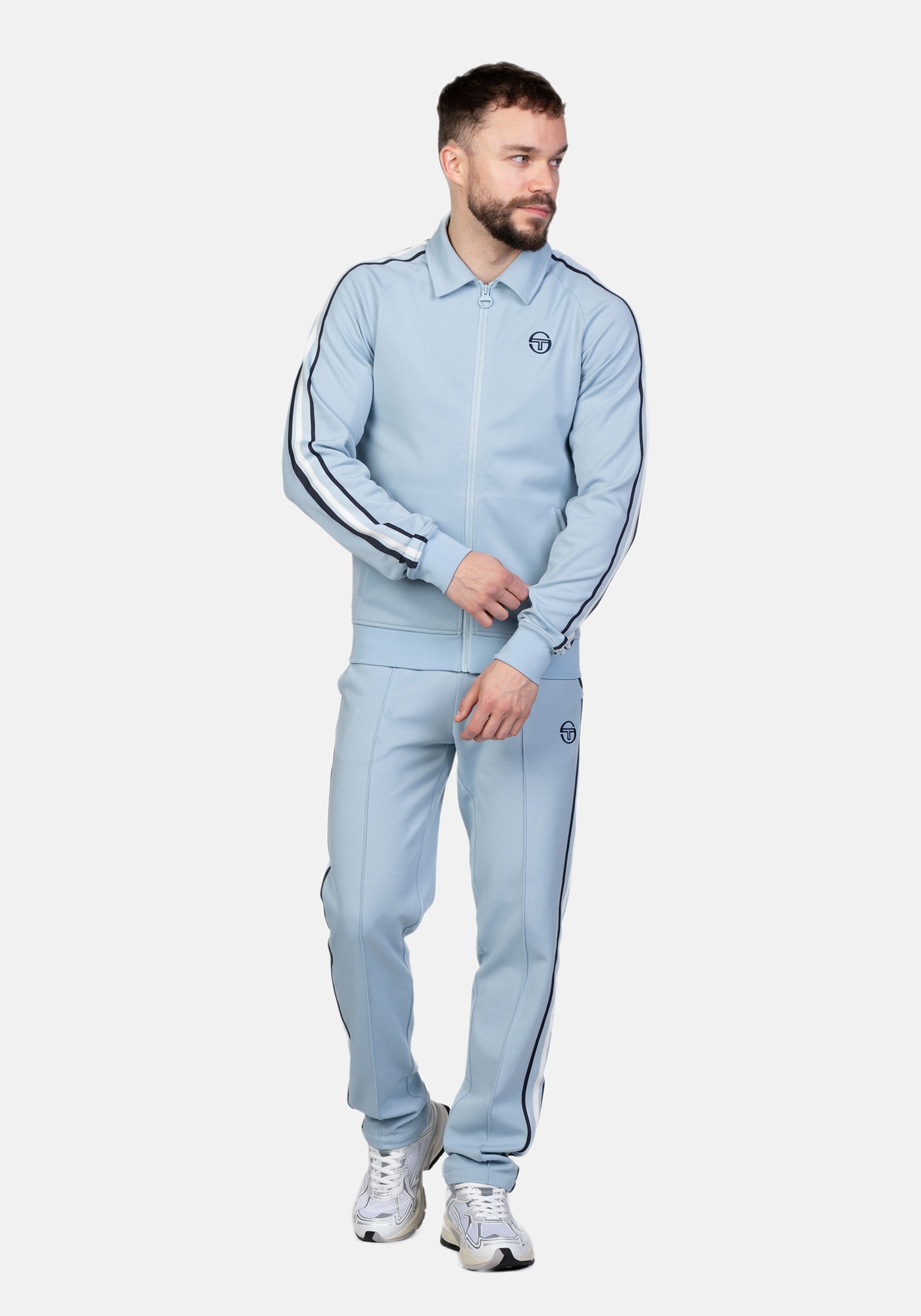 Sergio Tacchini Trainingsjacke »RENSHAW TAPE TRACK TOP Herren«, ohne Kapuze, Trainingsjacke Herren, leichte Jacke, Retro, Sportjacke, Outdoor, Sale
