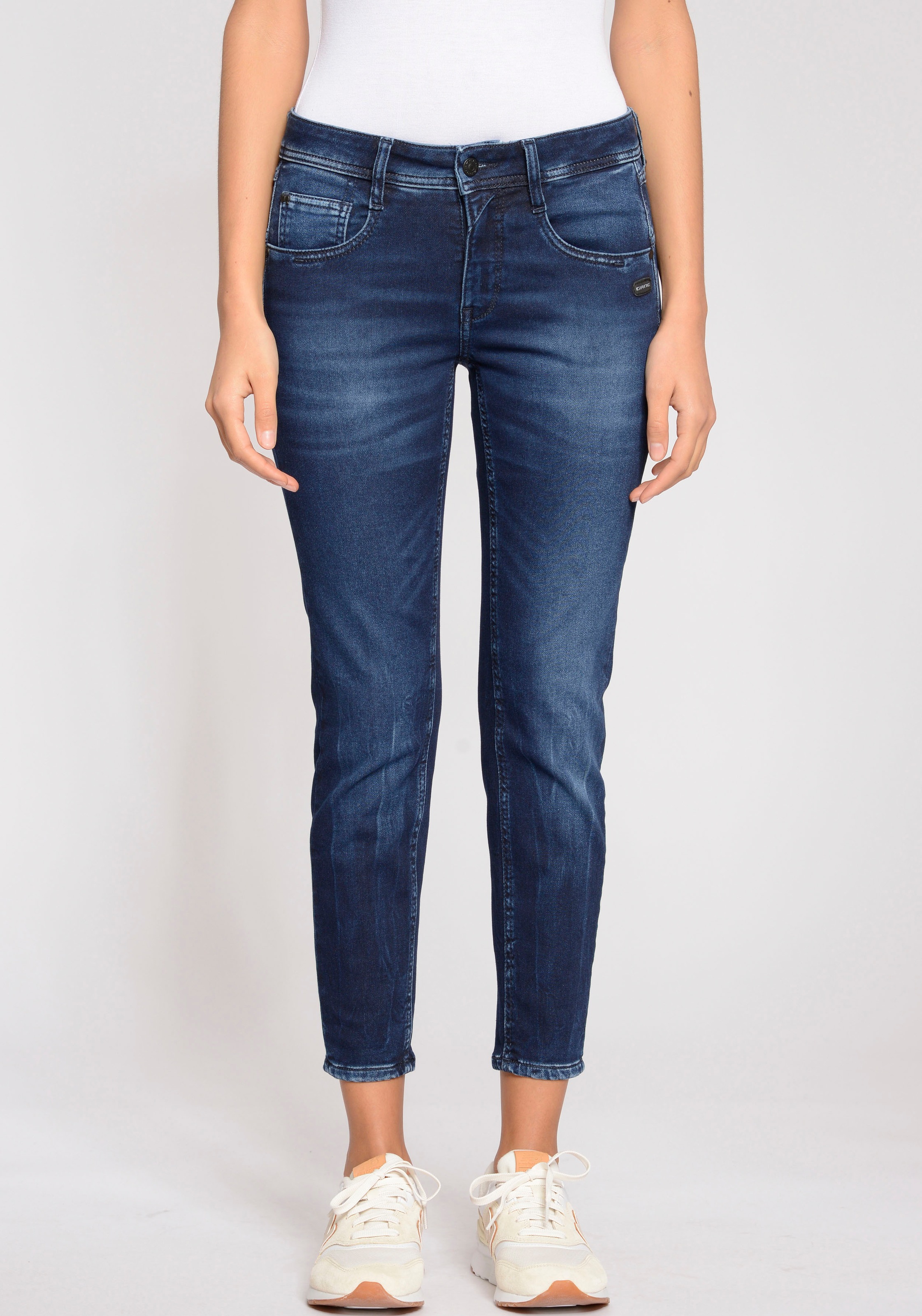 GANG Relax-fit-Jeans "94AMELIE CROPPED" aus robustem Gabardine Stretch günstig online kaufen