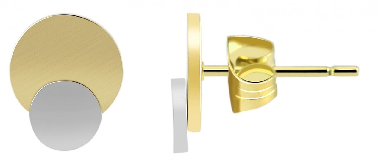 Paar Ohrhänger ADELIA´S "Damen Ohrstecker aus poliertem Edelstahl", gold, Ohrringe, Damen, Damen, Edelstahl 9
