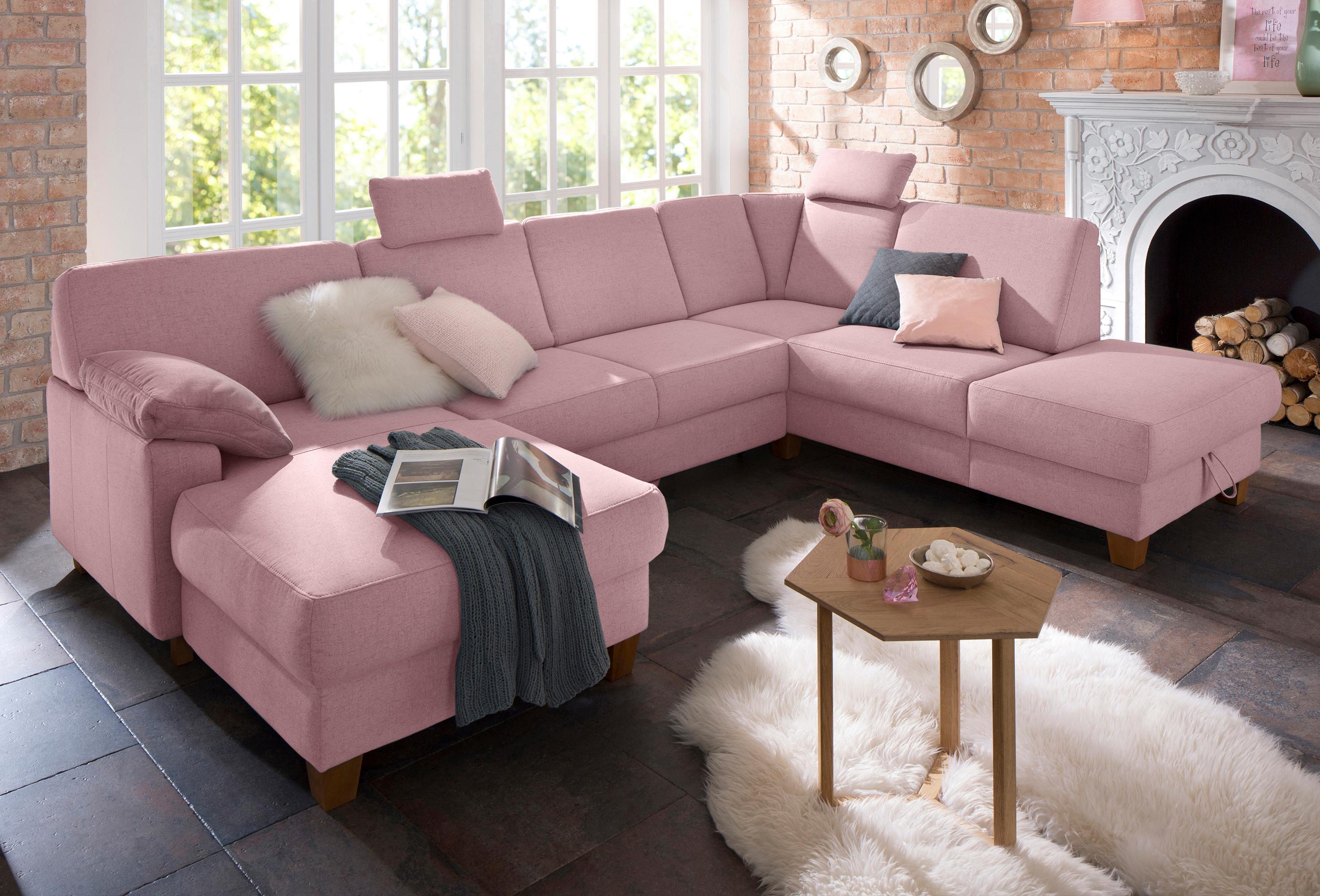 Thumbnail - Home affaire Wohnlandschaft "Belfort U-Form", mit Federkern, wahlweise mit Bettfunktion und Stauraum