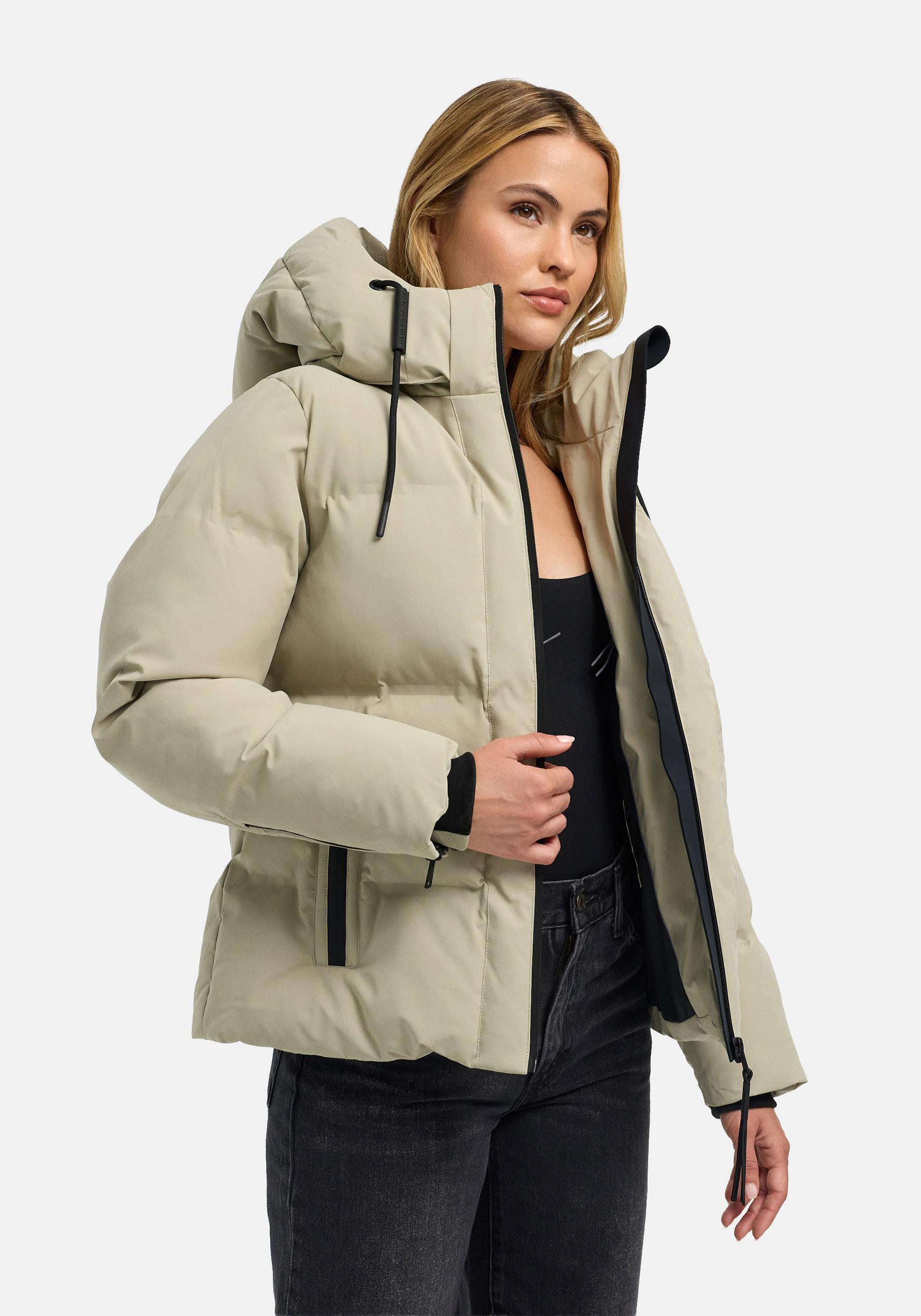 Navahoo Outdoorjacke "Wolkentanz XIV" mit Kapuze Kurze Damen Steppjacke mit abnehmbarer Kapuze