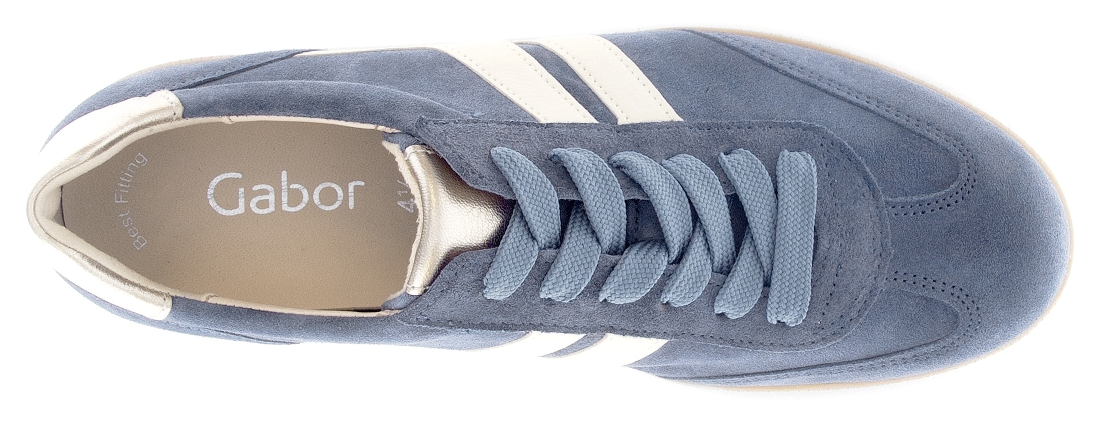 Gabor Plateausneaker, Freizeitschuh, Halbschuh, Schnürschuh mit gepolstertem Schaftrand