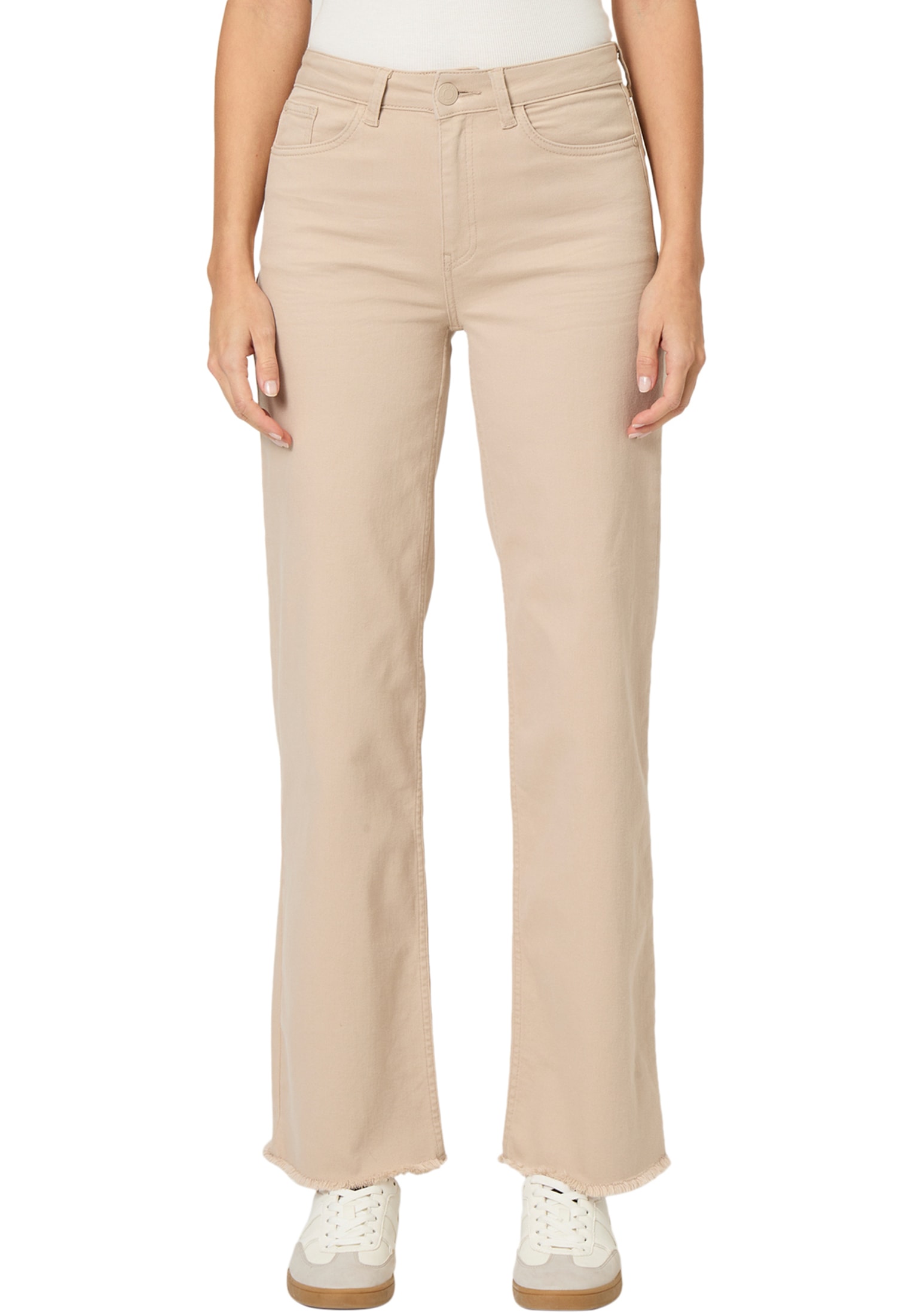 Zero Slim-fit-Jeans "zero Jeans Wide Leg Style WITNEY beige 32 Inch" günstig online kaufen