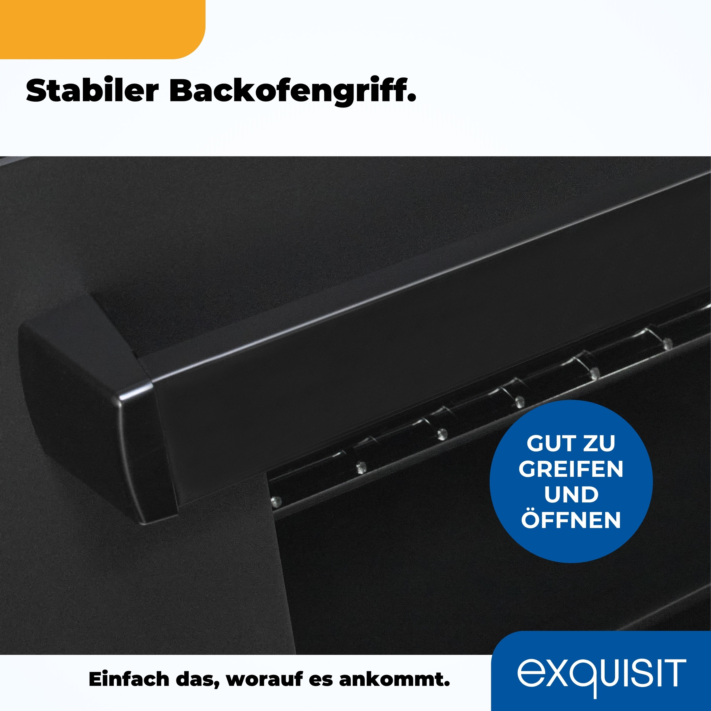 exquisit Einbaubackofen »EBE367-H-120 mattschwarz«