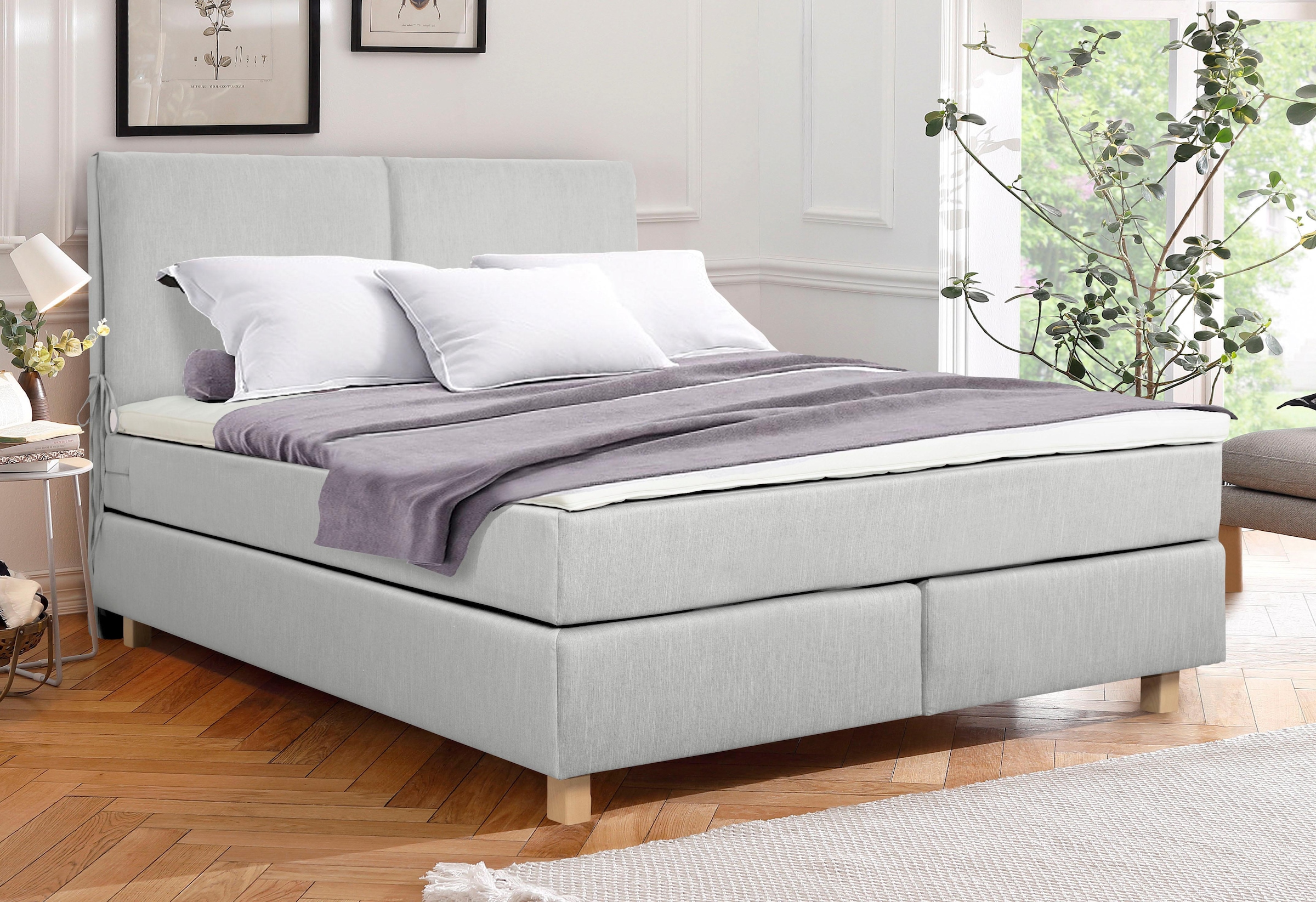 Home affaire Boxspringbett »Nele«, inkl. Topper im schlichtem Design
