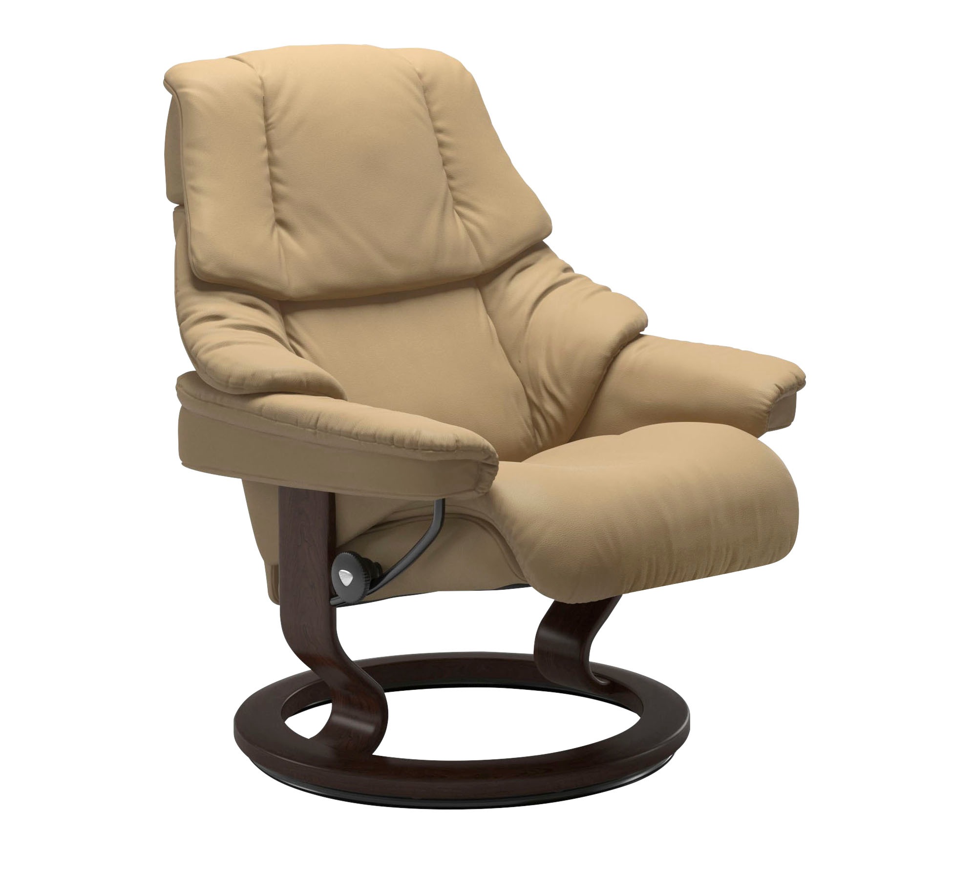 Stressless® Relaxsessel »Reno«, (Set, Relaxsessel mit Hocker), mit Hocker, mit Classic Base, Größe S, M & L, Gestell Braun
