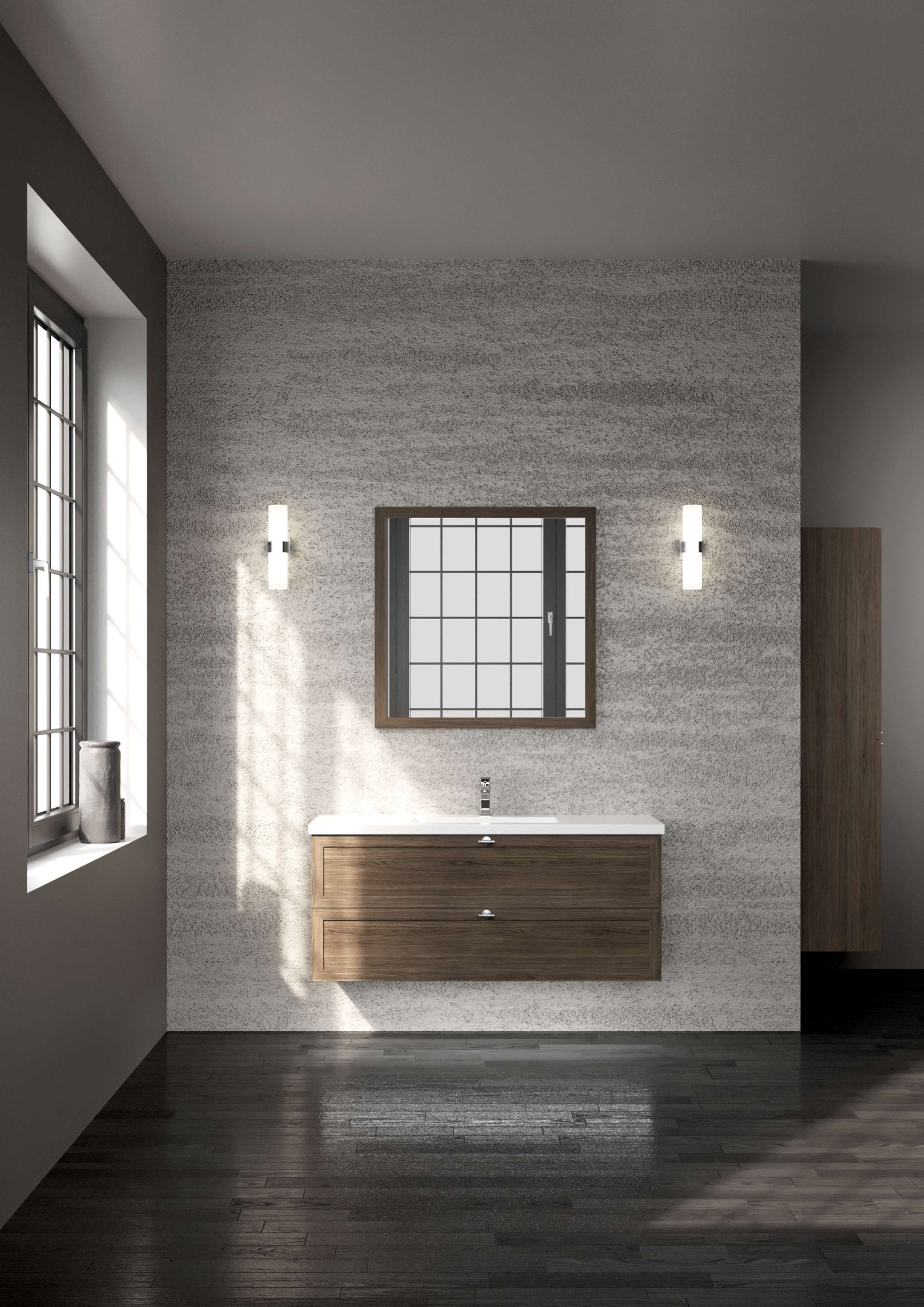 welltime Hochschrank »Rustic«, Höhe 160 cm, mit Soft-Close-Funktion, FSC®-zertifiziert