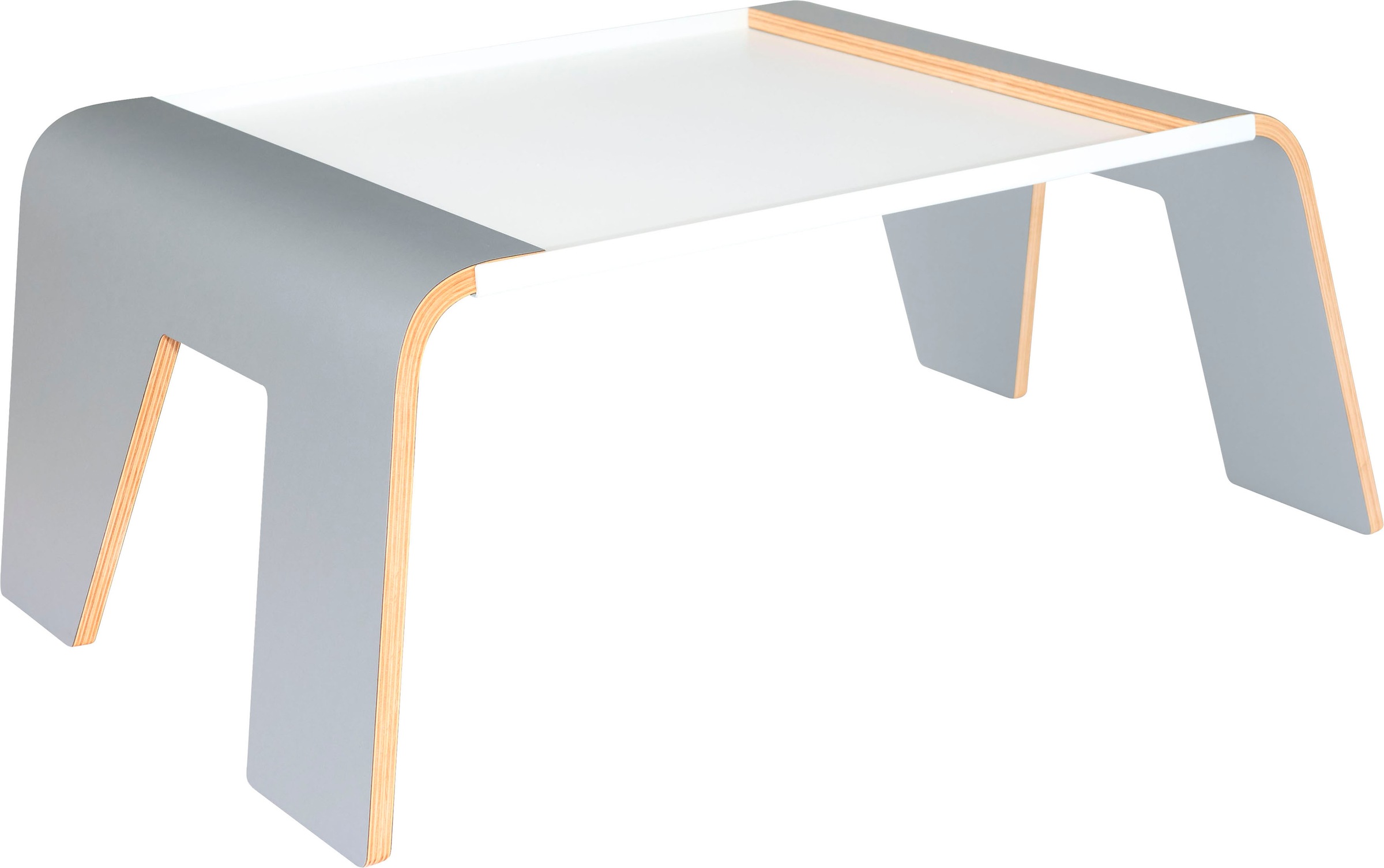 Laptoptisch TOJO "praktisch grau/weiß", grau (grau, weiß, grau, weiß), B:65cm H:24cm T:37cm, Tische, Frühstück- und Notebooktablett, Breite 65 cm 2