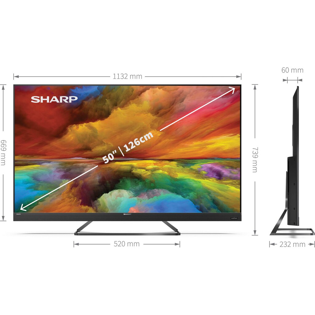 Sharp LED-Fernseher »50EQ3EA«, 126 cm/50 Zoll, 4K Ultra HD, Smart-TV-Android TV