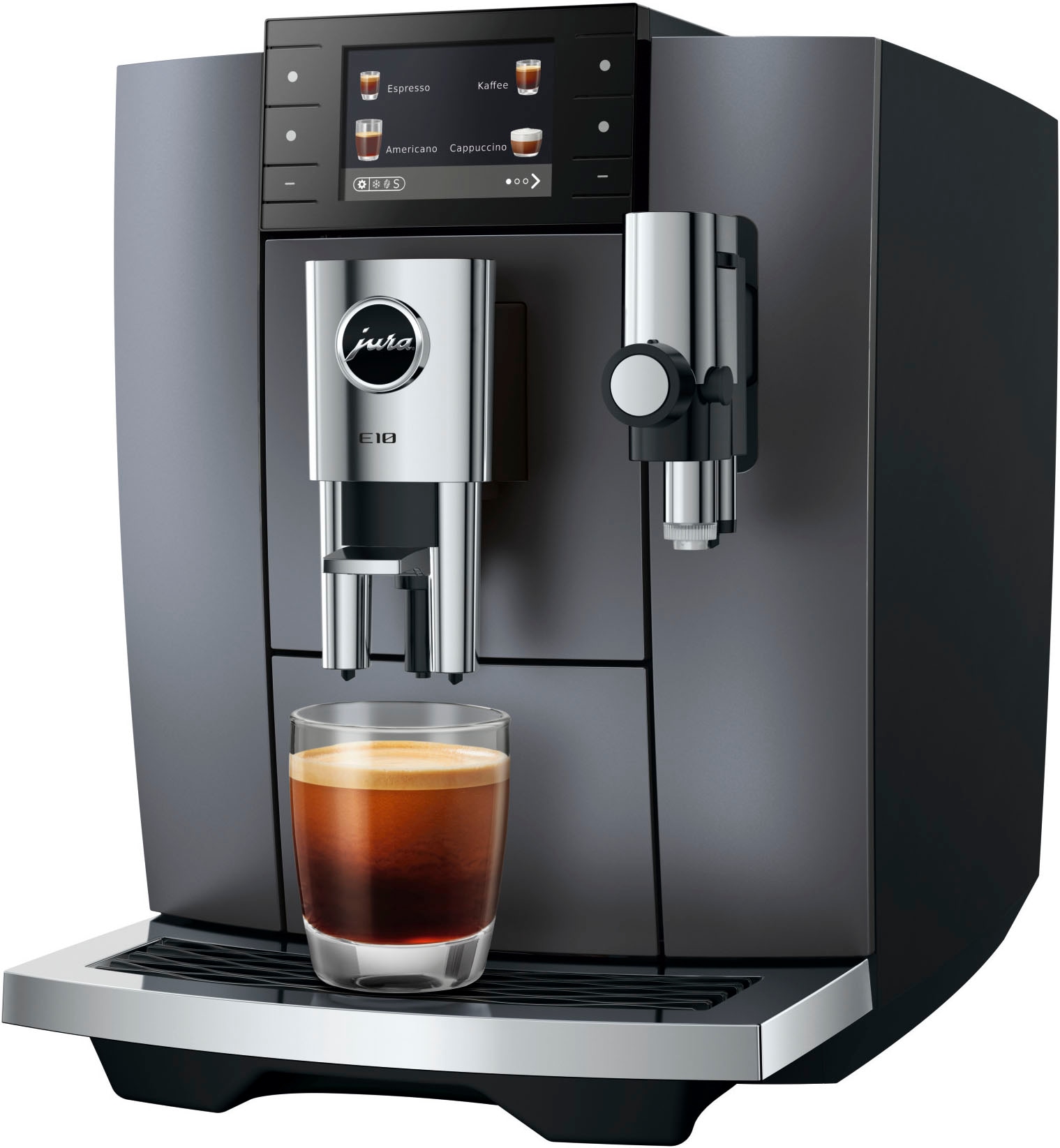 JURA Kaffeevollautomat »15743 E10 (EA), Onyx Grey« 36 Spezialitäten, Light & Cold Brew & Sweet Foam