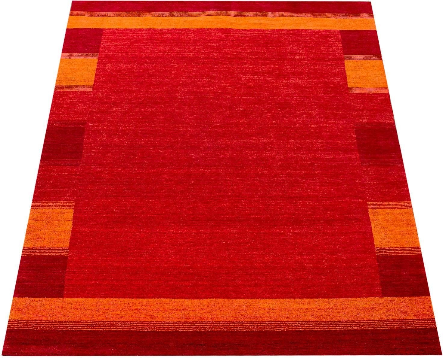 Paco Home Wollteppich "Gabbeh 310" rechteckig 14 mm Höhe Kurzflor, handgewe günstig online kaufen