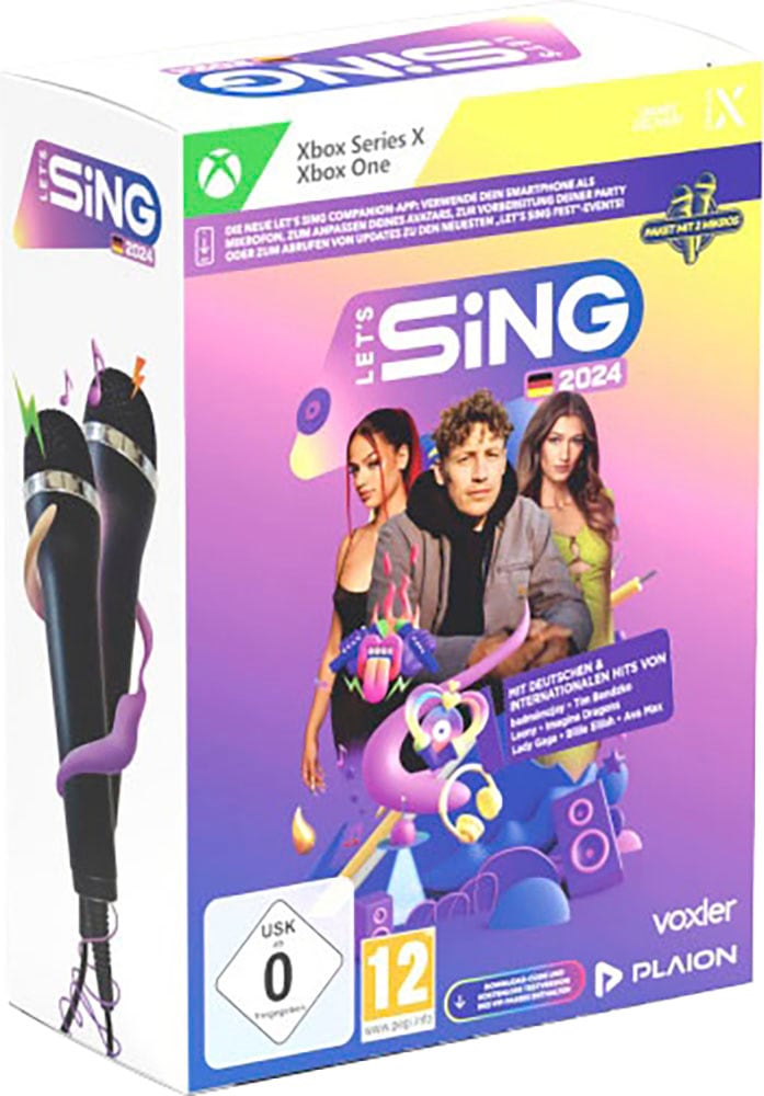 Spielesoftware »Let's Sing 2024 German Version + 2 Mics«, Xbox Series X