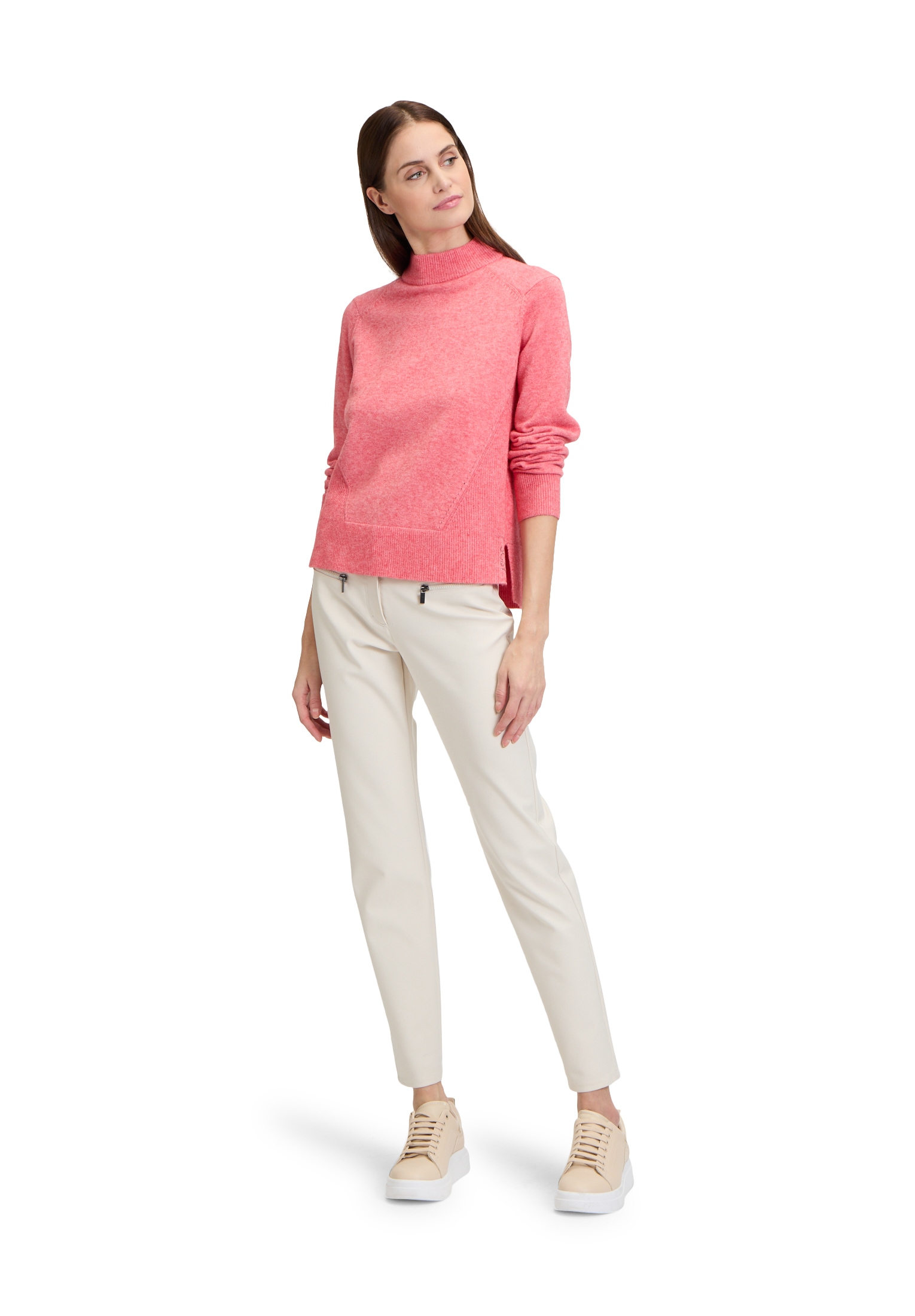 Betty Barclay Strickpullover »Betty Barclay Feinstrickpullover mit Rippenstruktur«, (1 tlg.), Strass