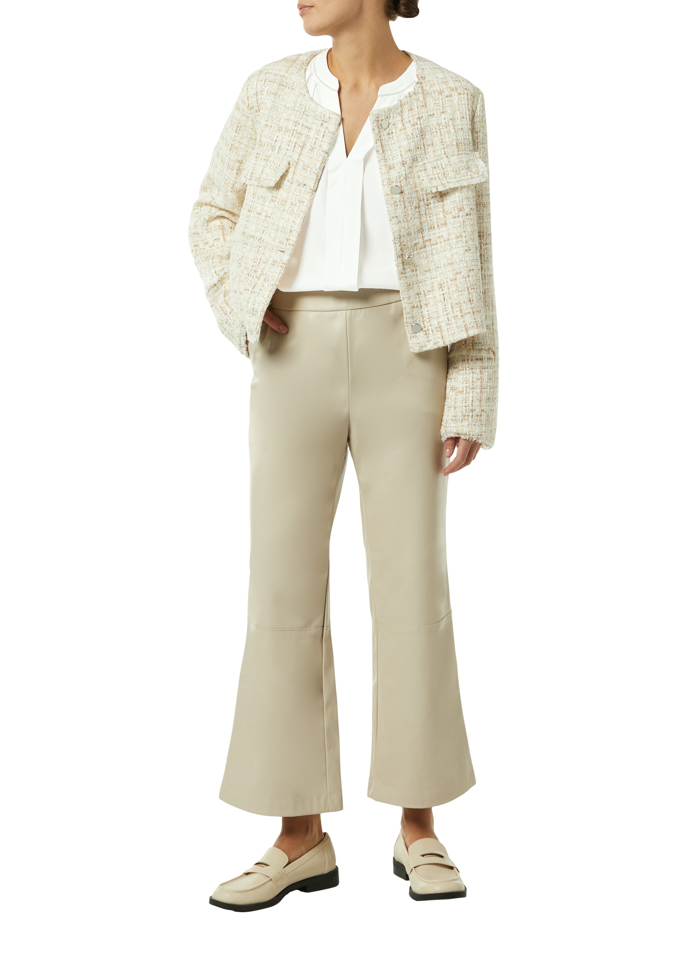 Comma Satinbluse mit Zier-Detail am Ausschnitt