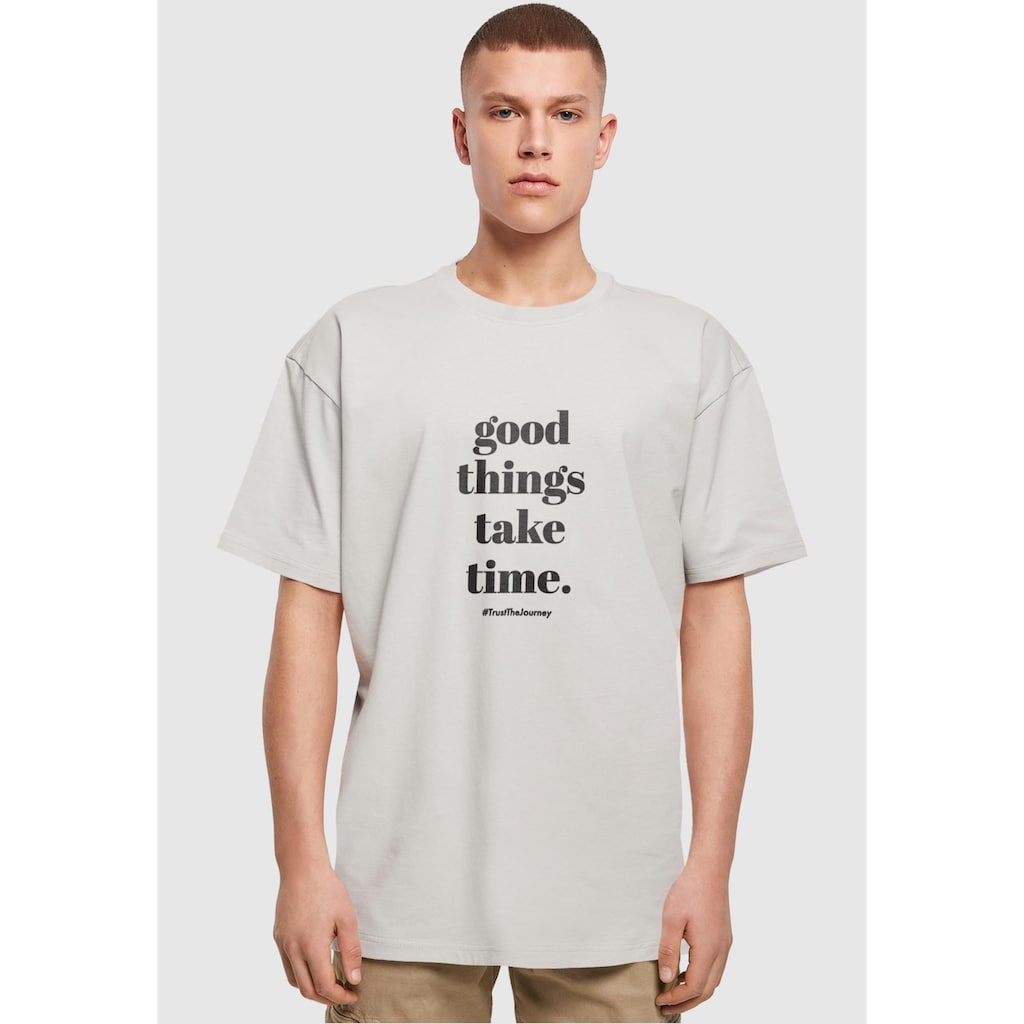 Merchcode T-Shirt »Merchcode Herren Good Things Take Time Heavy Oversize Tee«, (1 tlg.)