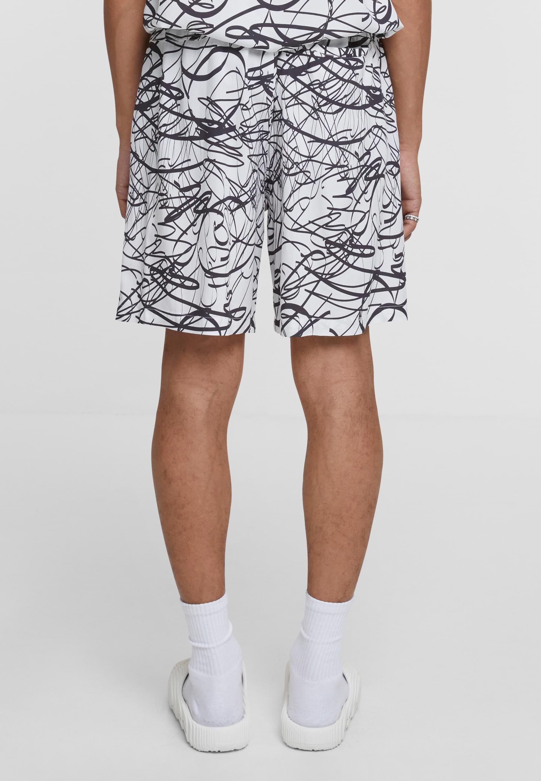 URBAN CLASSICS Stoffhose »Urban Classics Herren Viscose AOP Resort Shorts«, (1 tlg.)