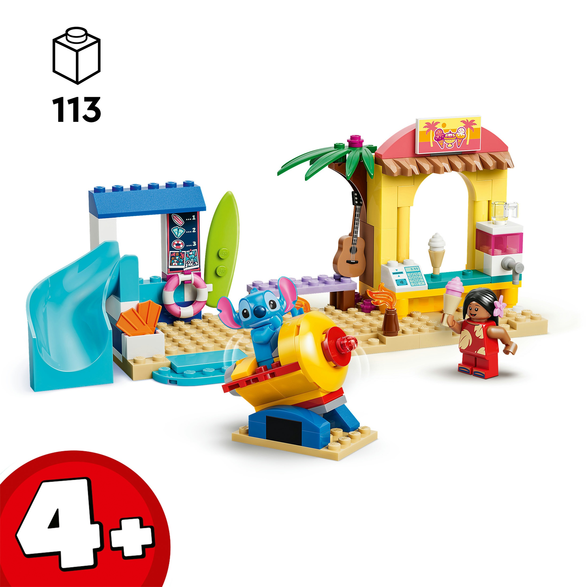 LEGO® Konstruktionsspielsteine »Spaß am Strand mit Lilo und Stitch (43280), LEGO Disney Classic« Made in Europe