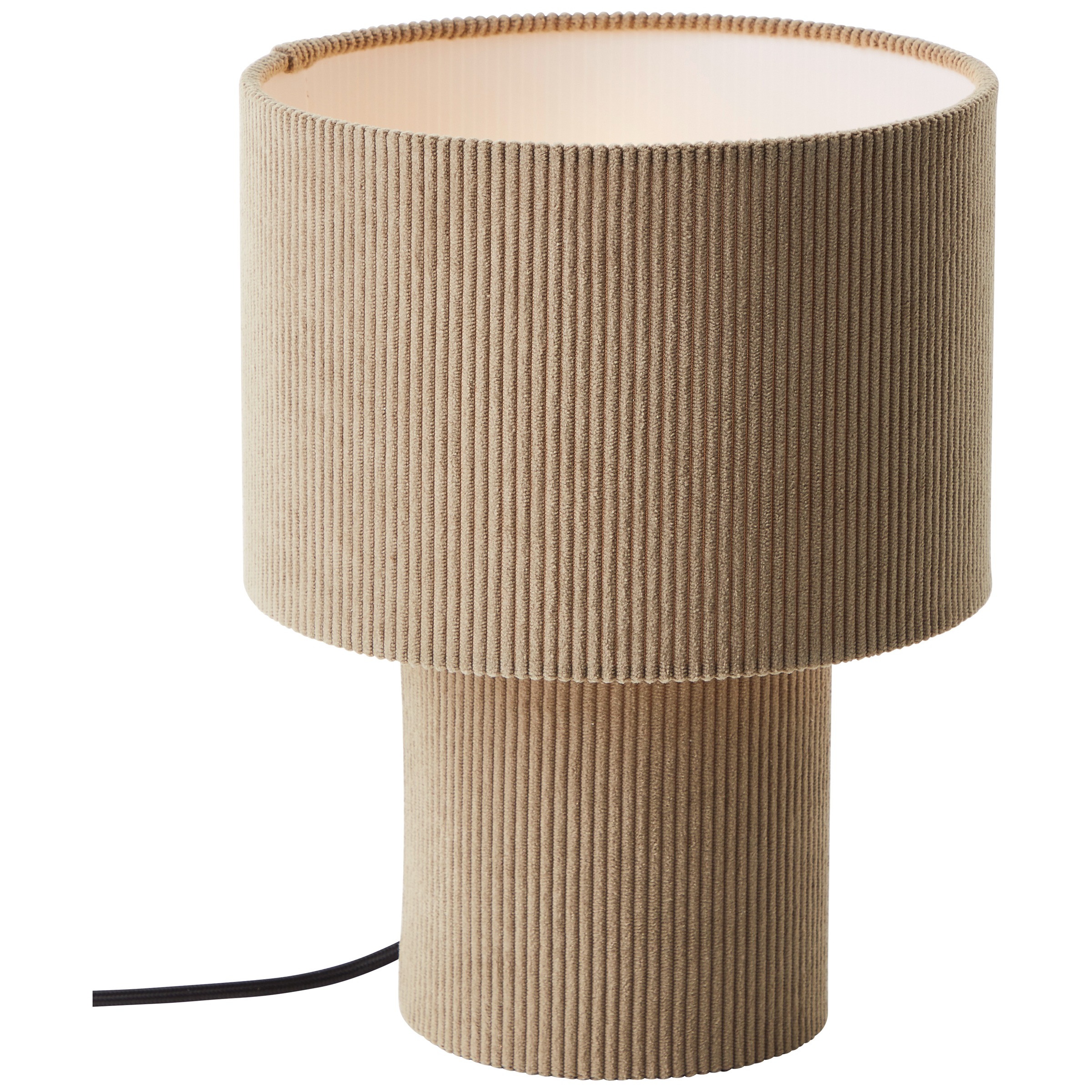 Brilliant Tischleuchte »Tony«, 1 flammig, Leuchtmittel E27 | ohne Leuchtmittel, mit Cord-Lampenschirm, 30 x 23 cm, E27, Textil