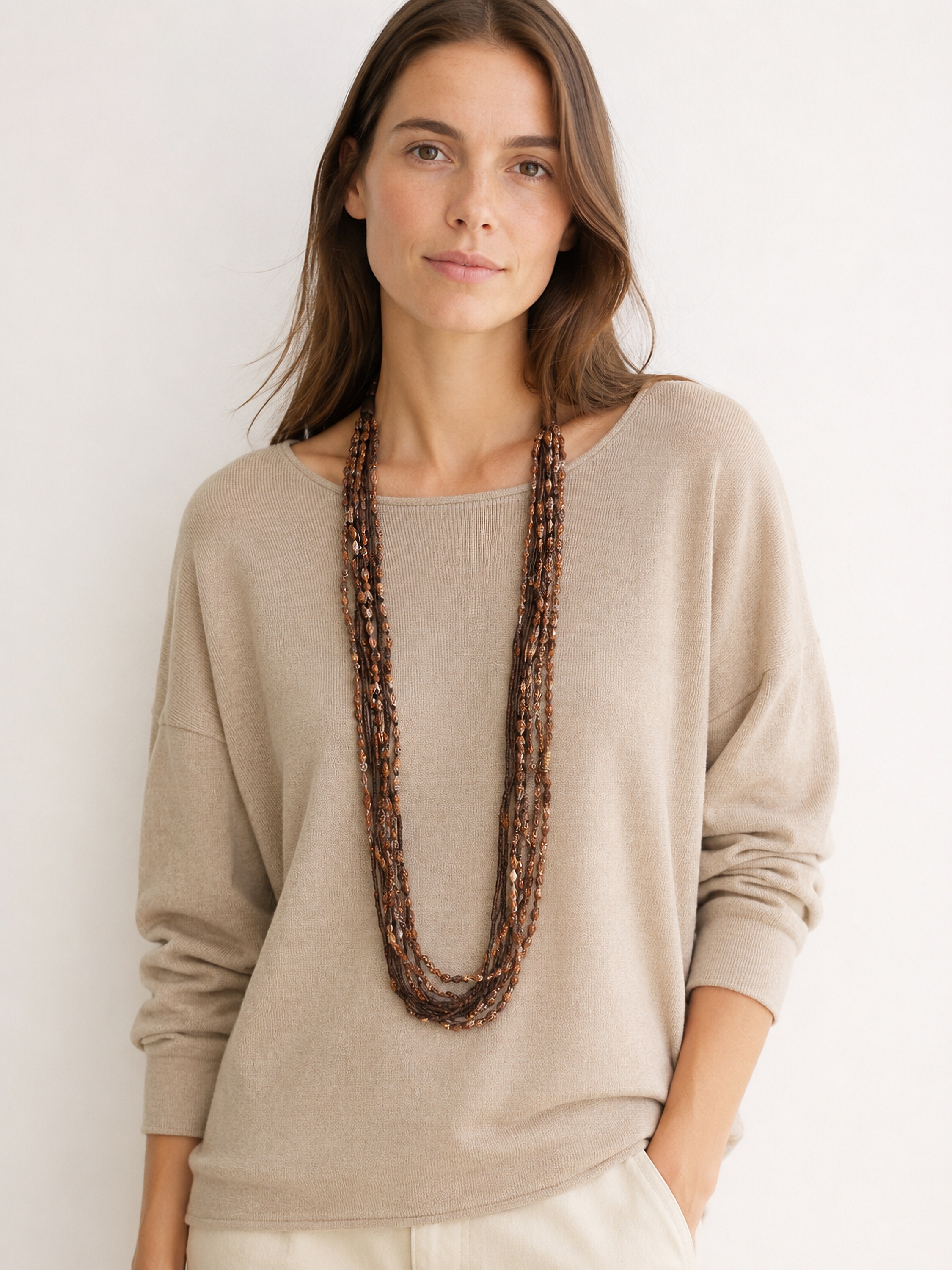 COLLEZIONE ALESSANDRO Lange Kette »Larina« mit vielen kleinen Muscheln