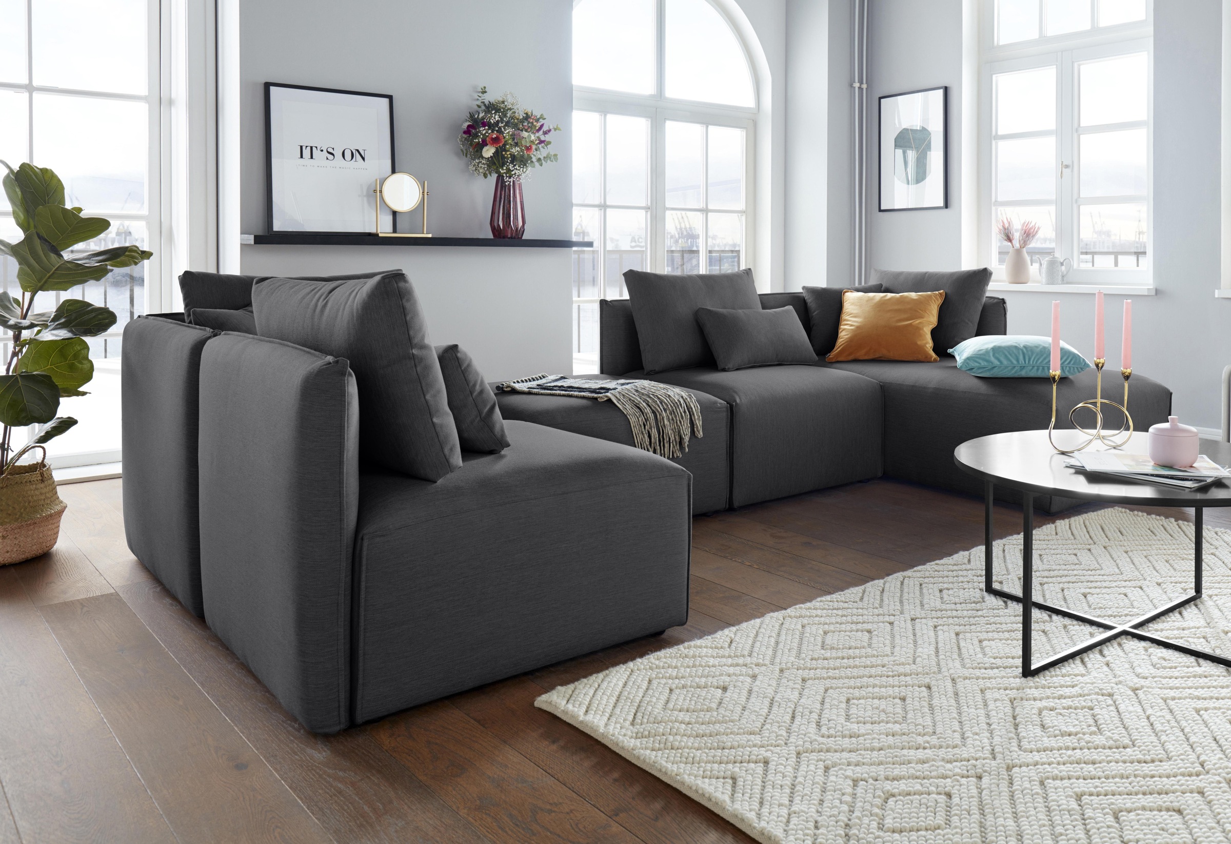 OTTO home Wohnlandschaft "Nöre U-Form" 5 Teile, in vielen Bezugsqualitäten günstig online kaufen