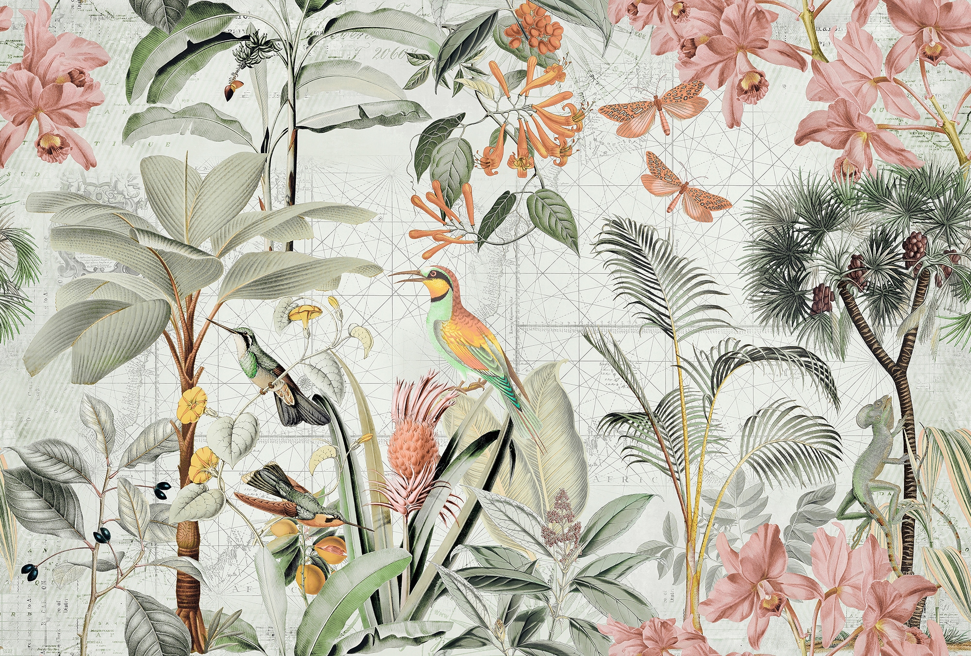living walls Fototapete "ARTist Tropical Paradise" Vlies, Wand, Schräge