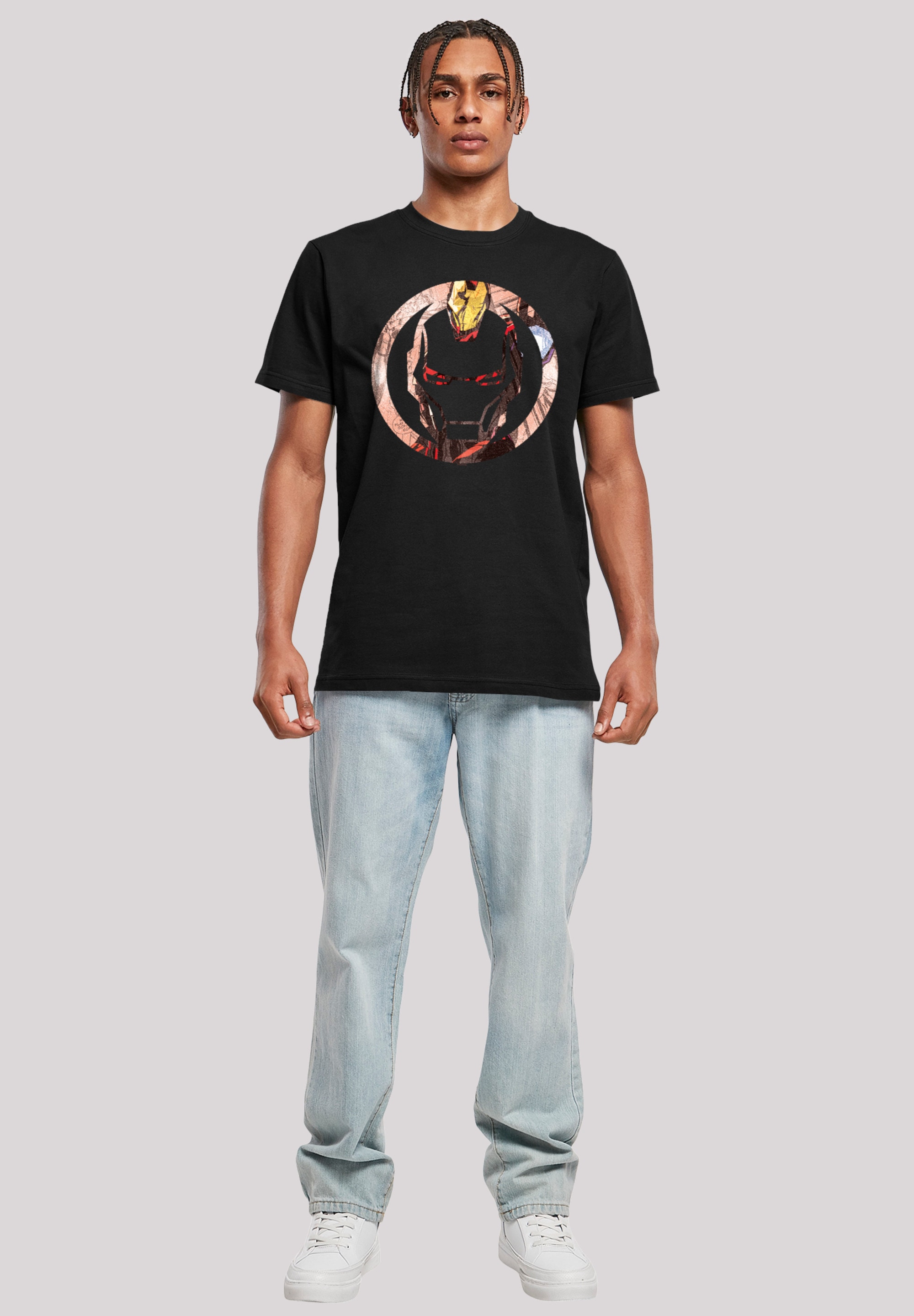 F4NT4STIC T-Shirt »Marvel Superhelden Iron Man Montage Symbol«, Herren,Premium Merch,Regular-Fit,Basic,Logo Print