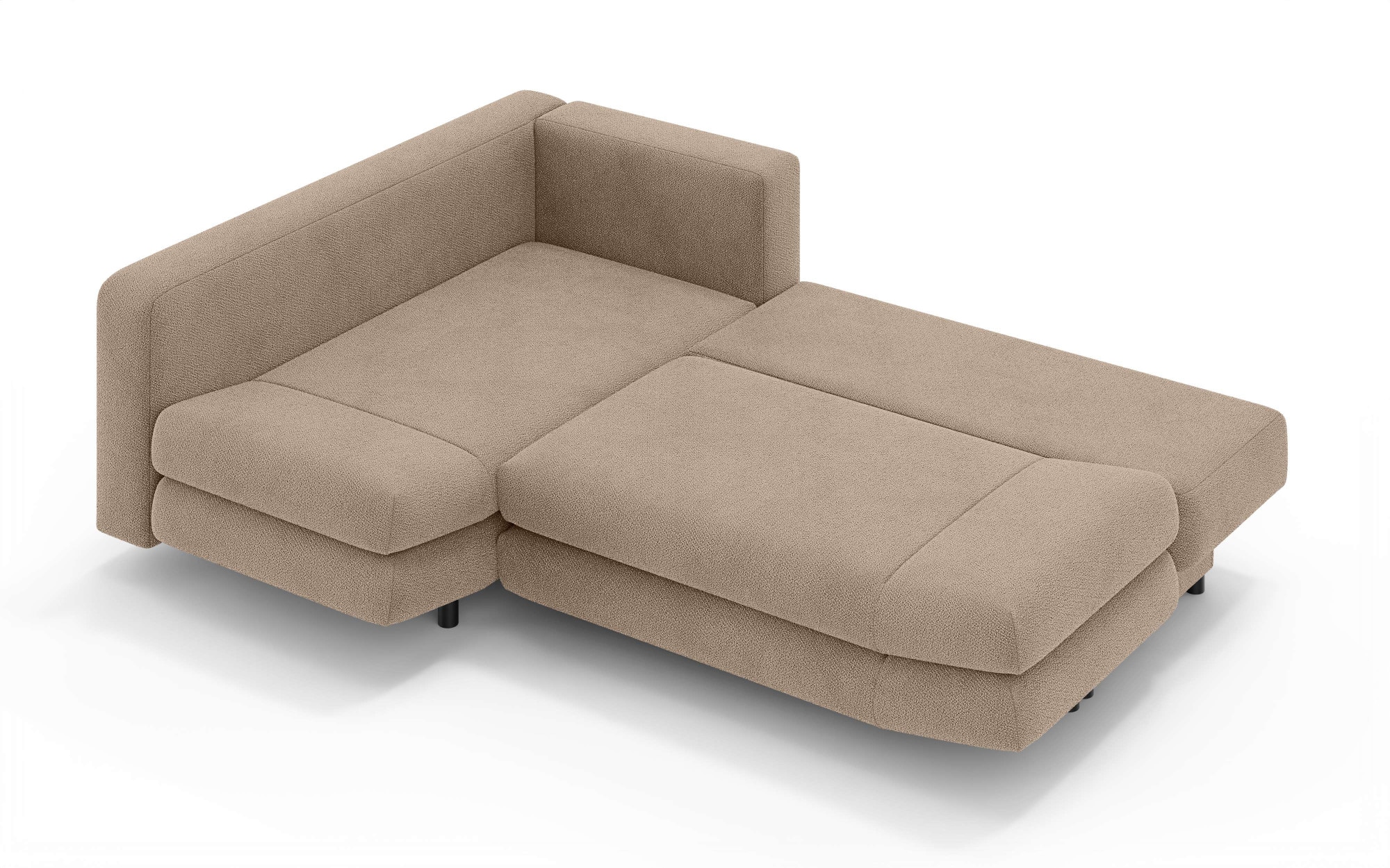 Home affaire Ecksofa »LENNARA Schlafsofa mit Bettkasten, Maße B/T/H: 234/179/85 cm«, L-Form mit Ottomane rechts/links, mit Wellenunterfederung