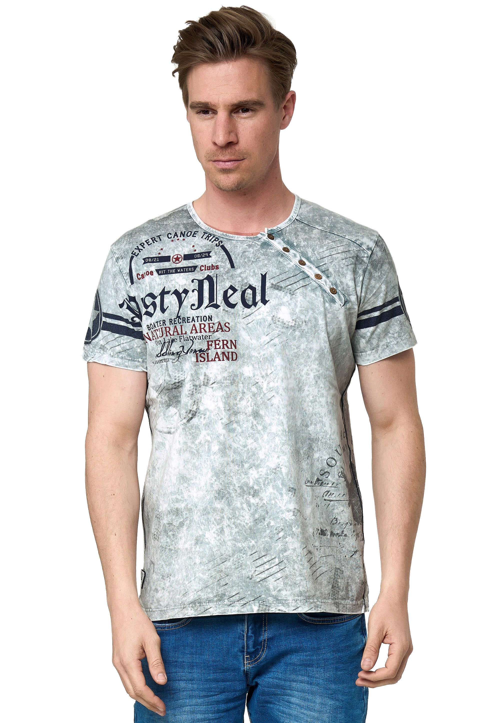 kaufen Rusty coolem BAUR T-Shirt, mit Neal Logo-Print | ▷