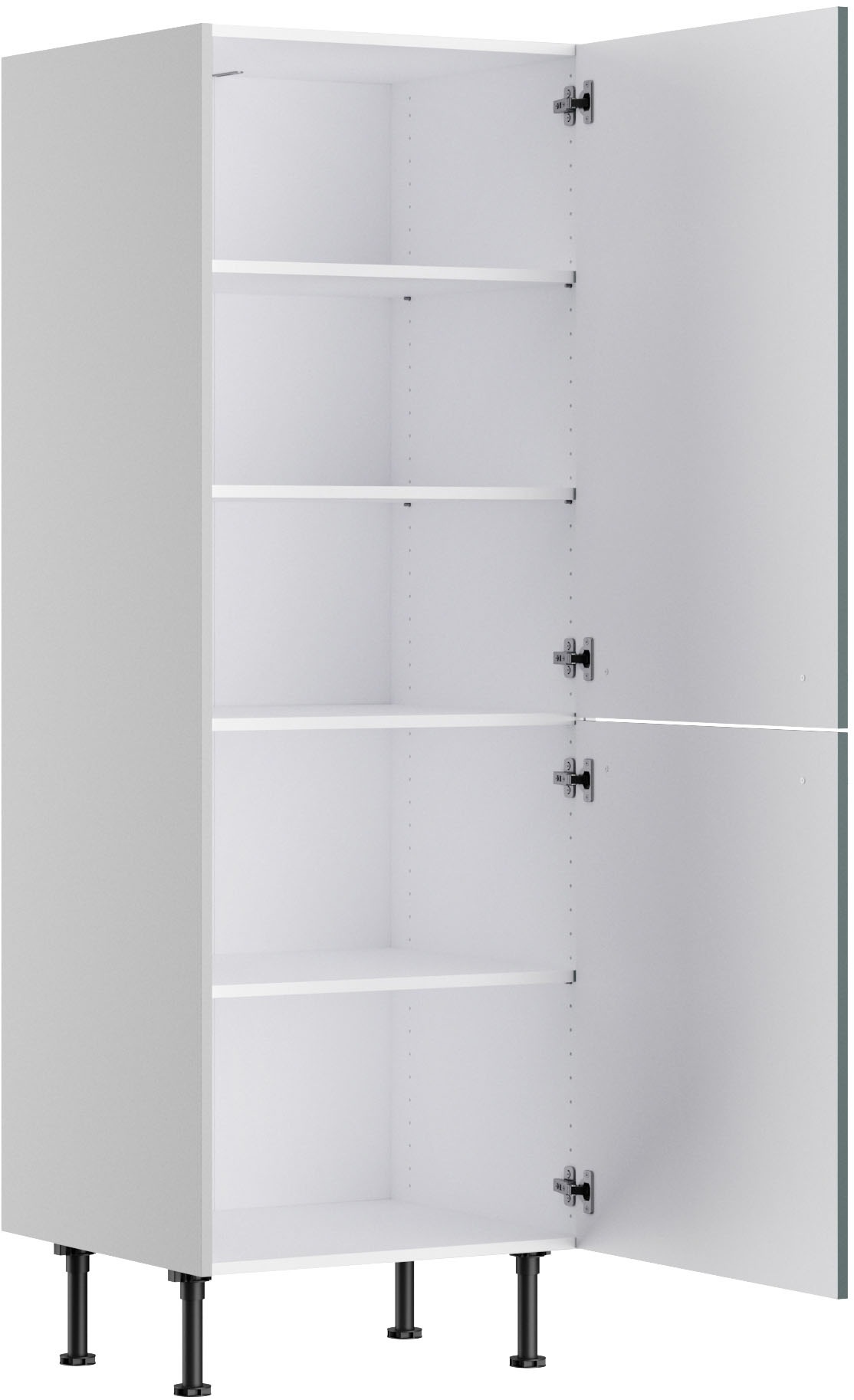 KOCHSTATION Midischrank »KS-Bern2« Breite 60 cm, Höhe 176,6 cm, 2 Türen verlascht, 3 Einlegeböden