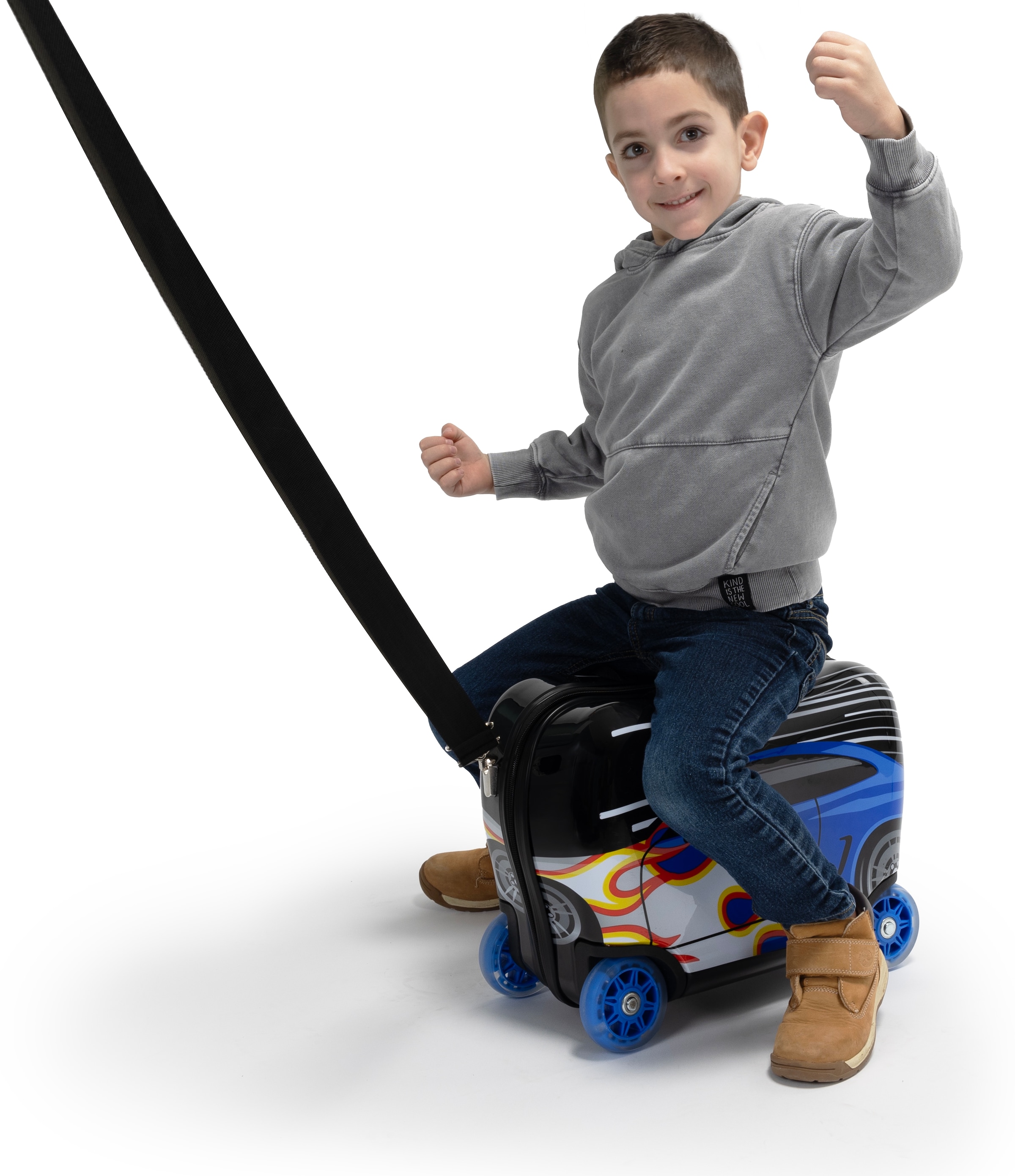Heys Kinderkoffer »Kinderkoffer Heys Kids Ride-On Luggage«, 4 Rollen, Kindertrolley, Kinder Reisegepäck, Rennauto, Handgepäck