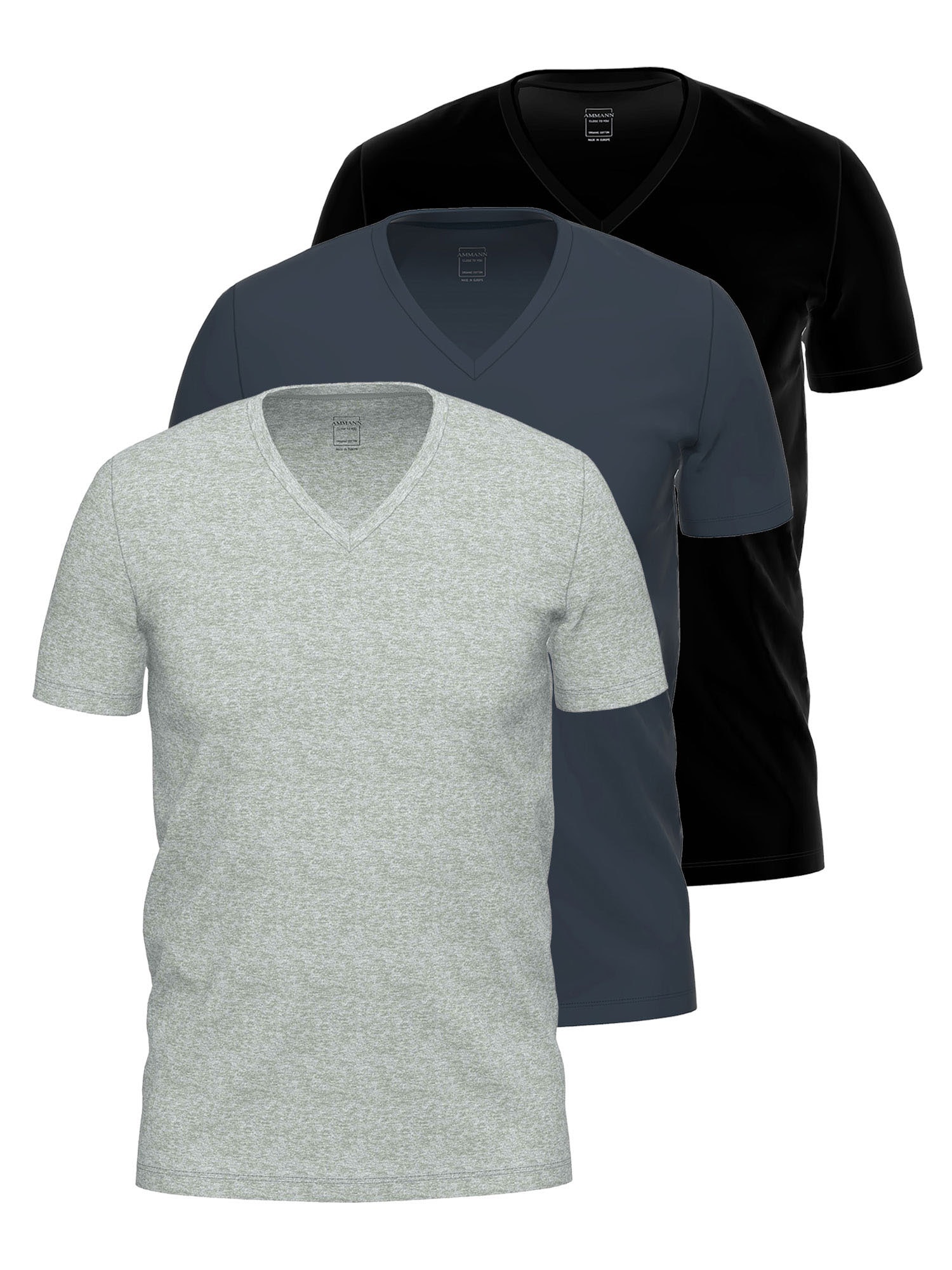 Ammann Unterhemd "3er Pack Shirt 1/2 Arm Day Modern / Close to you" 3 Stück