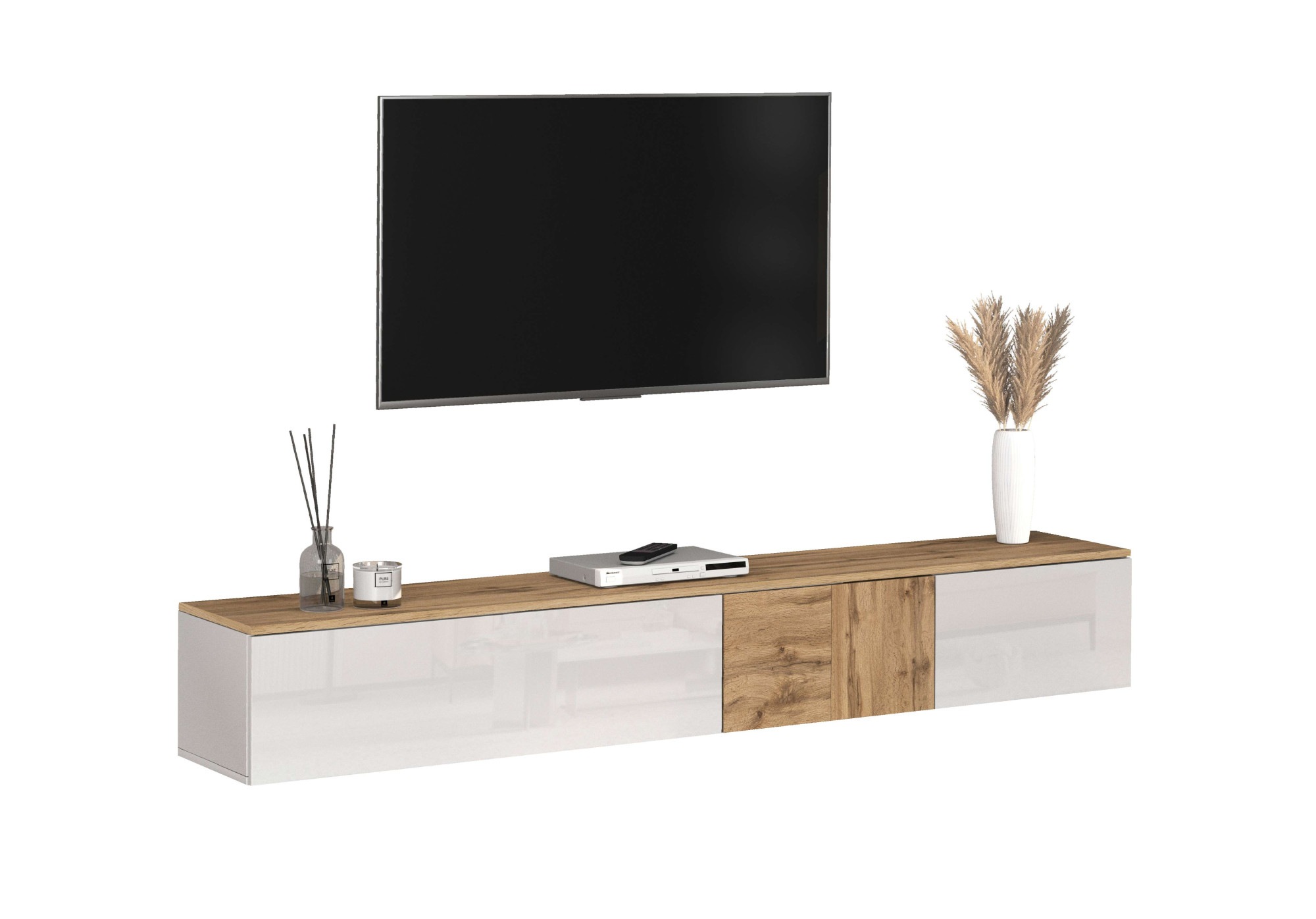 OTTO home Lowboard "ISEO, TV-Kommode,TV-Möbel,TV-Bank, 3 Fächer, Breite 210 günstig online kaufen