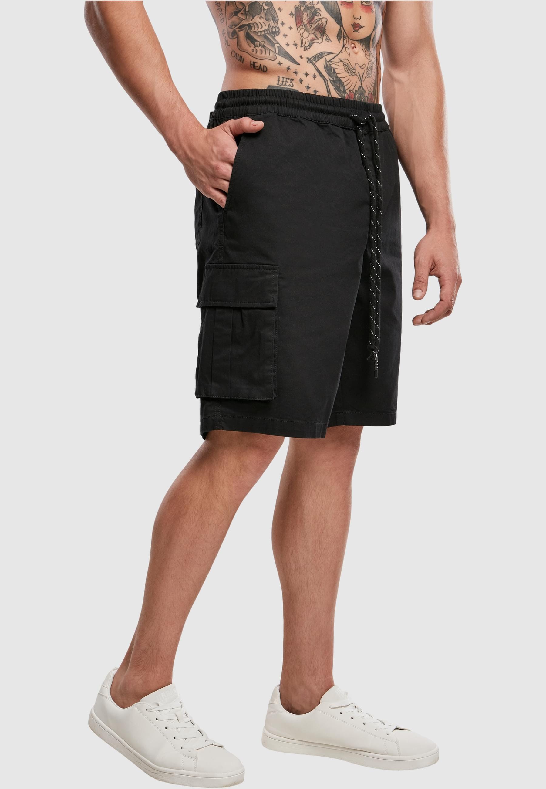 URBAN CLASSICS Stoffhose »Urban Classics Herren Drawstring Cargo Shorts«, (1 tlg.)