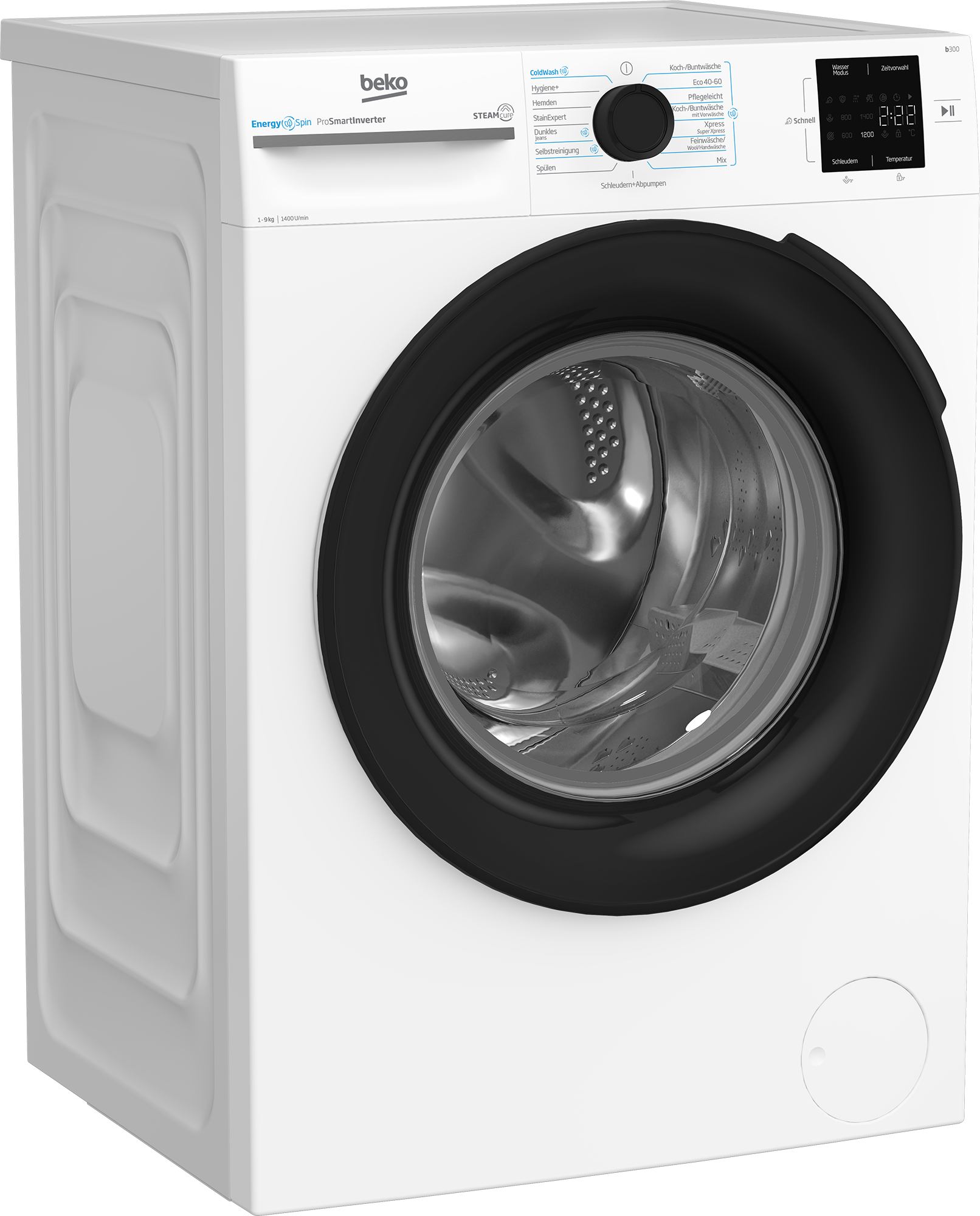 BEKO Waschmaschine »BM3WFU3941X«, 9 kg, 1400 U/min, Waschen mit EnergySpin: Bis zu 35 % Energie sparen – nicht nur in Eco