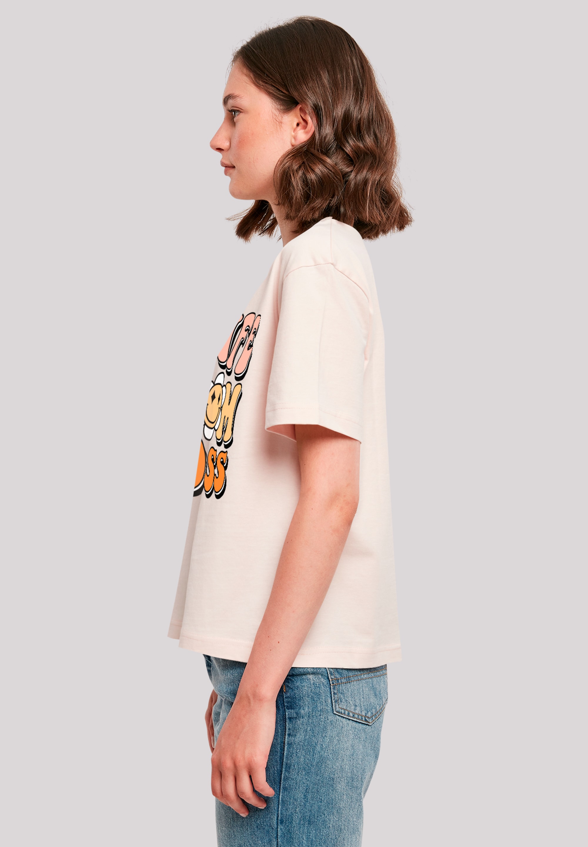 F4NT4STIC T-Shirt »Wife Mom Boss Empowering Message«, Premium Qualität