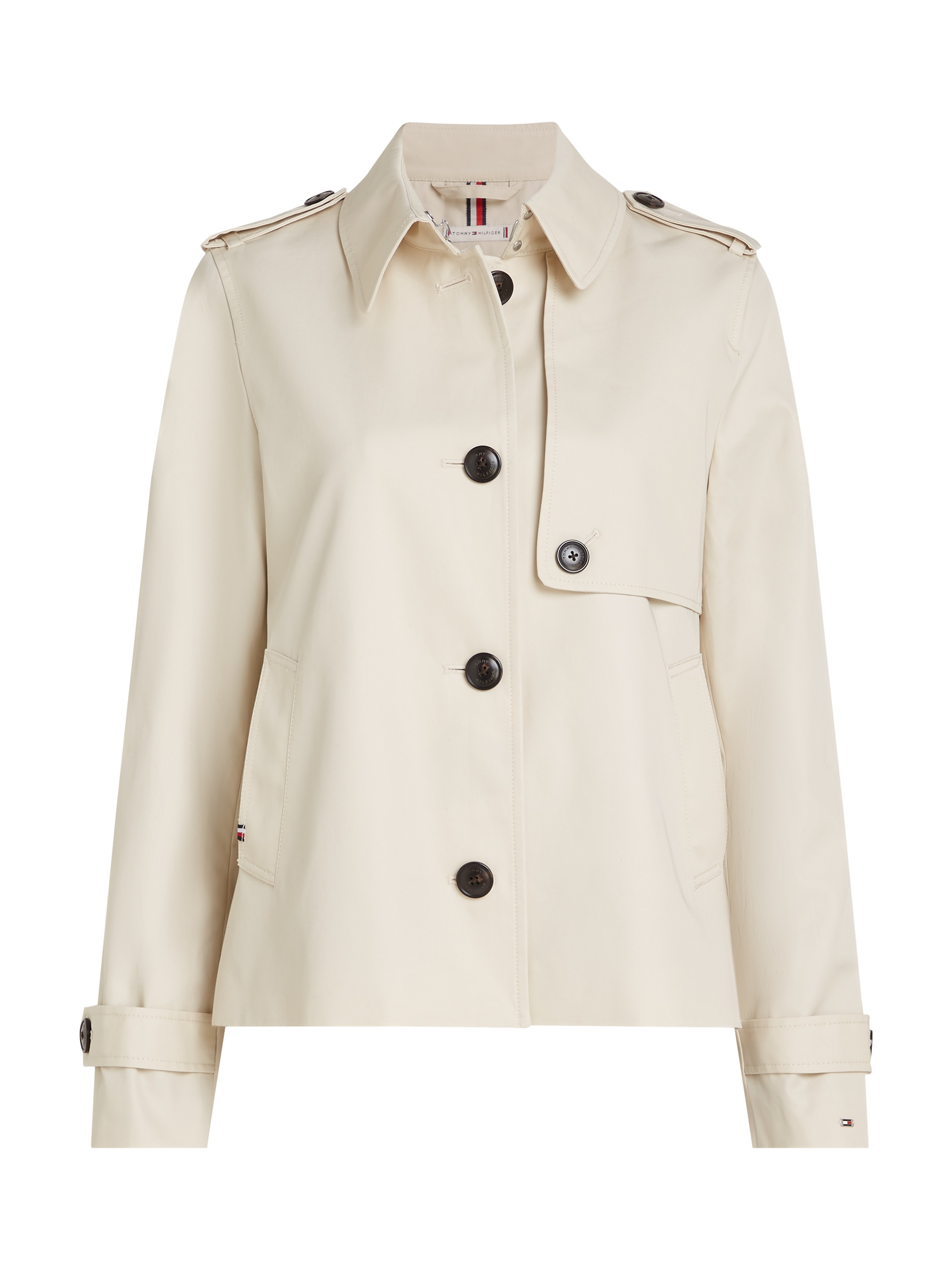 Tommy Hilfiger Kurzjacke »COTTON SB SHORT TRENCH«, mit typischen Trenchdetails