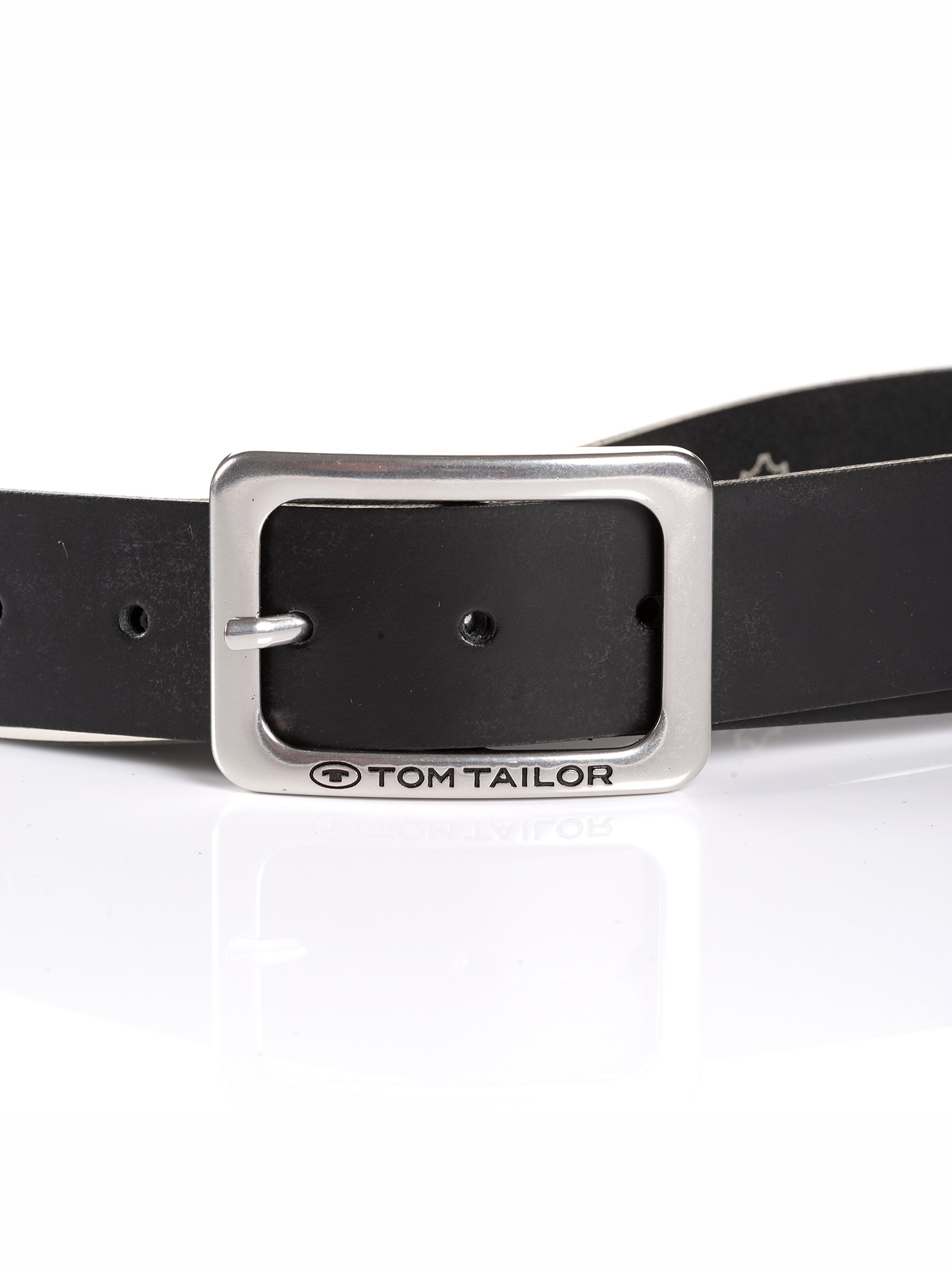 TOM TAILOR Ledergürtel »TTEVE«, 4 cm breiter Damen Ledergürtel, kalssiches Must-Have