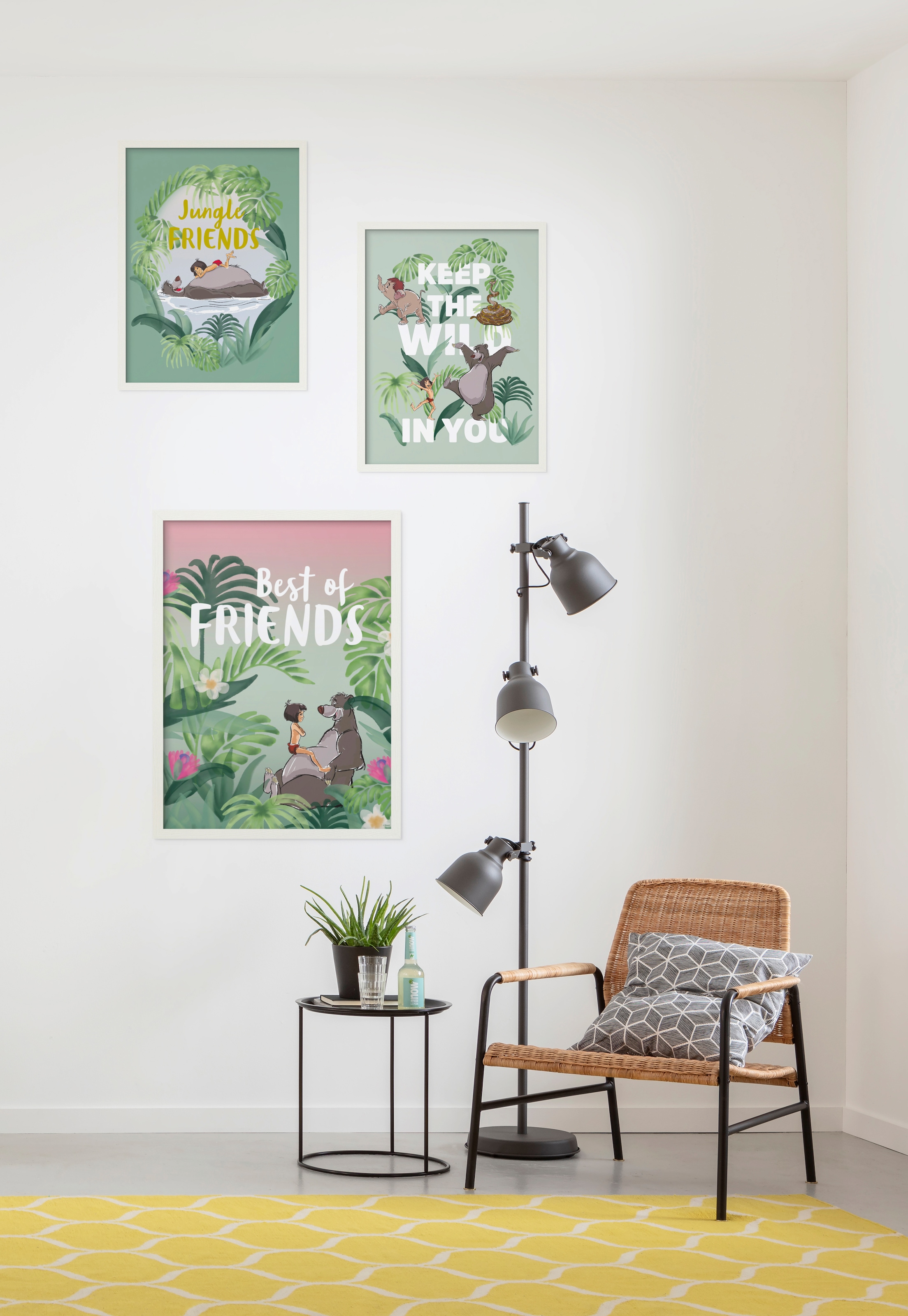 Komar Bild »Jungle Book Friends«, Disney, (1 St.), Wandbild zur Dekoration im Kinderzimmer - ohne Rahmen