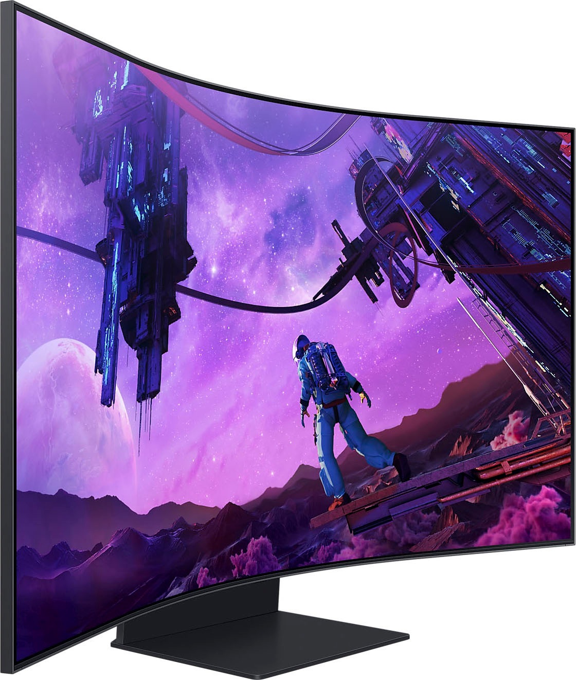 Samsung Curved-Gaming-LED-Monitor »Odyssey Ark S55BG970NU«, 138 cm/55 Zoll, 3840 x 2160 px, 4K Ultra HD, 1 ms Reaktionszeit, 165 Hz