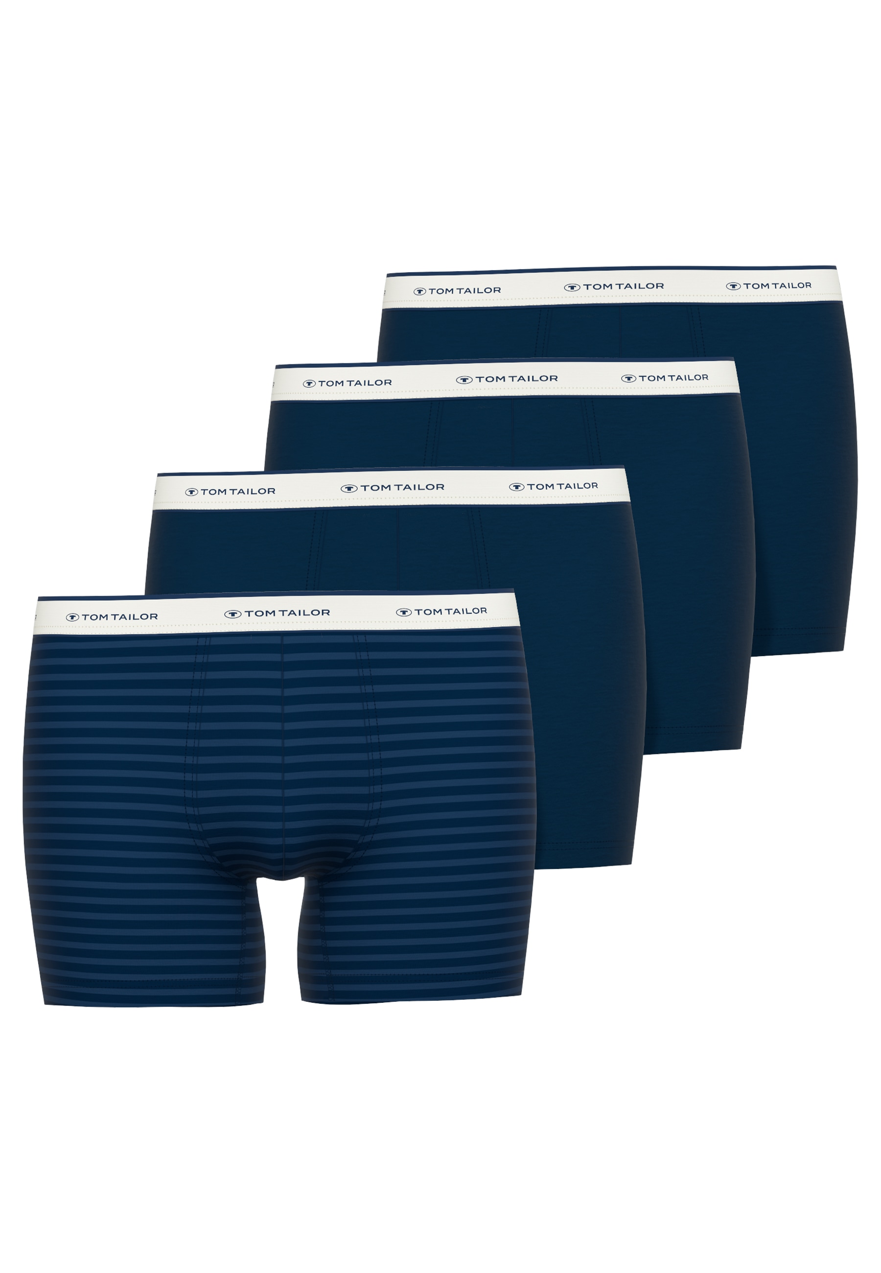 TOM TAILOR Boxershorts »Kentucky«, (4er Pack), Logobund, längeres Bein