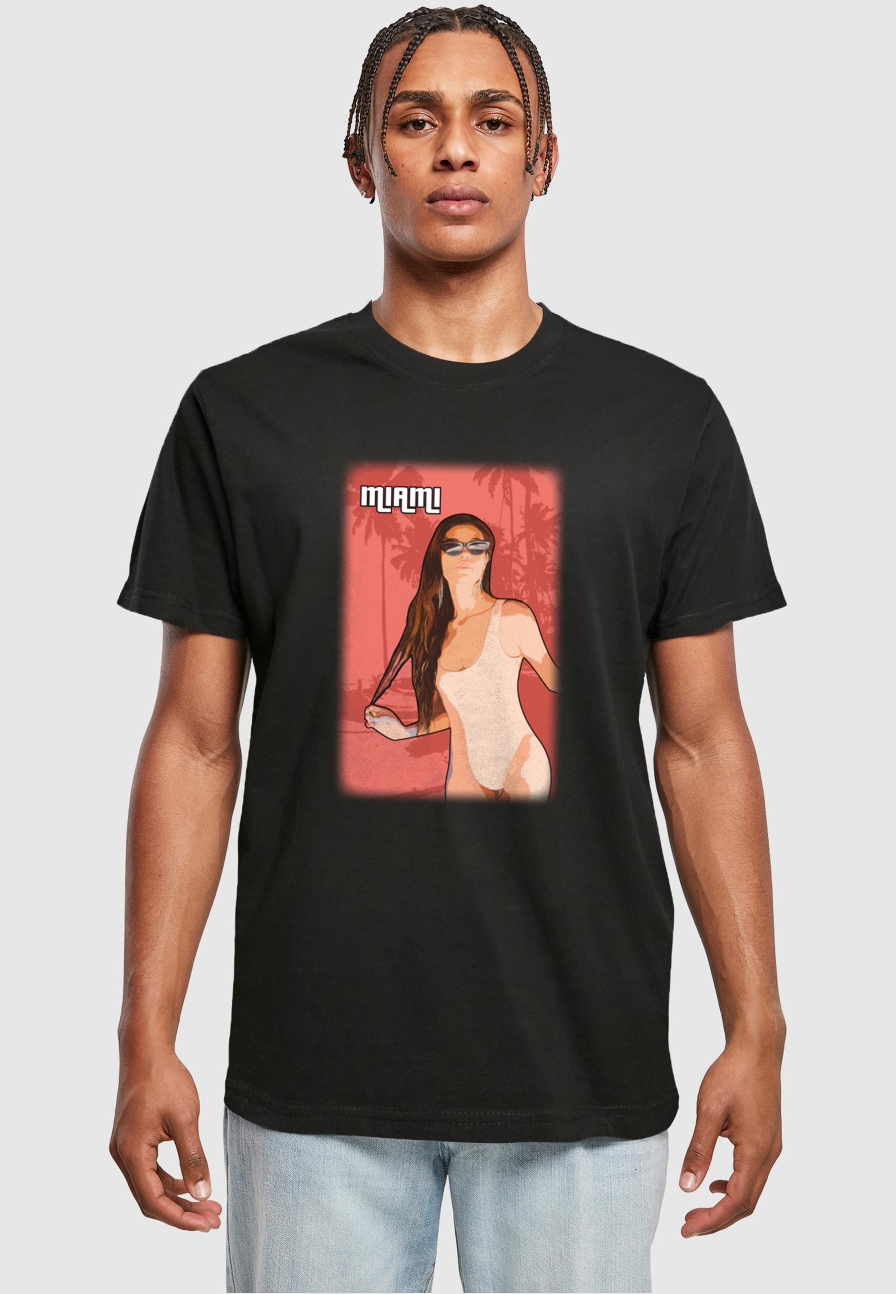 Merchcode T-Shirt »Merchcode Herren Grand Miami T-Shirt Round Neck«, (1 tlg.)